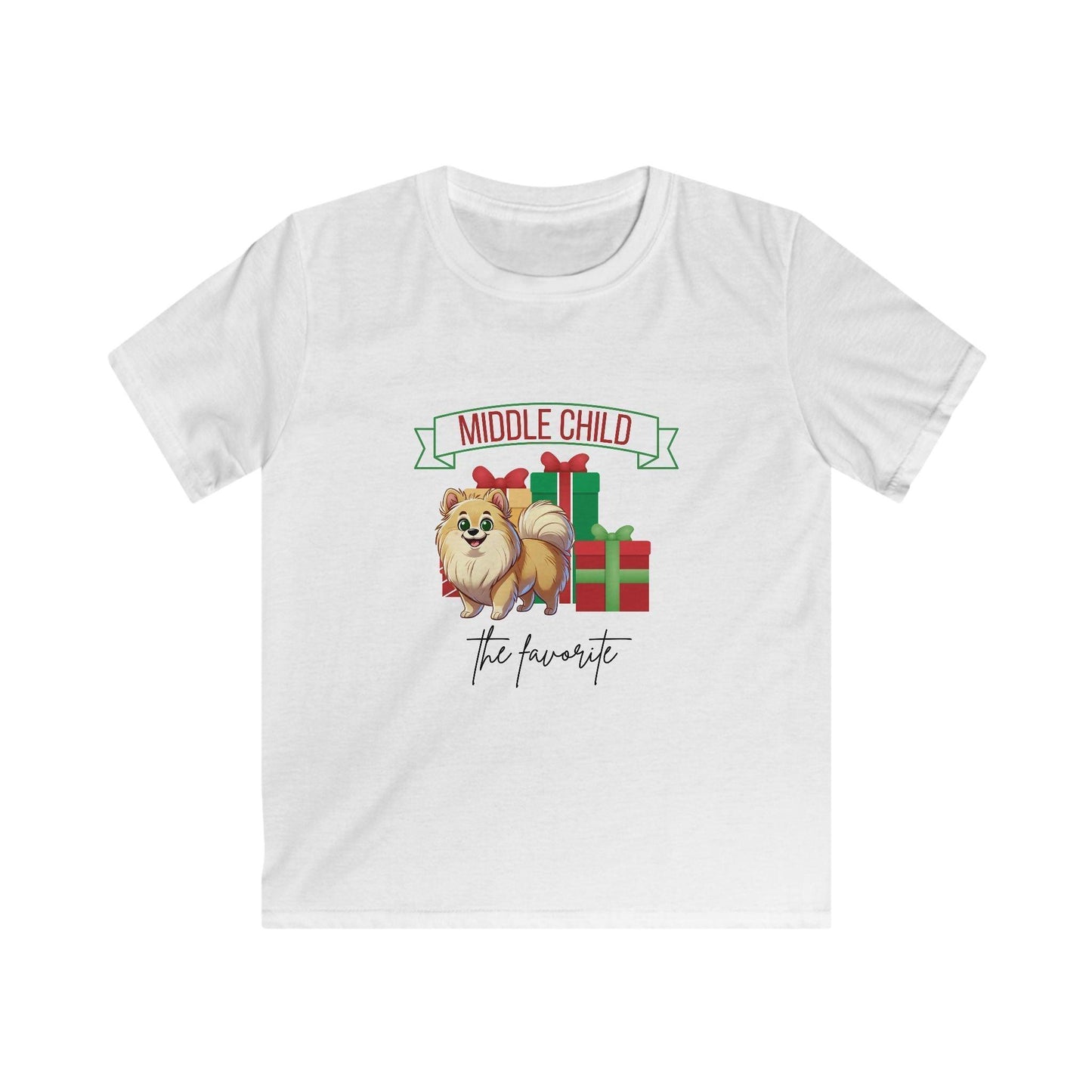 Middle Child, The Favorite 🎁🐶 Pomeranian - Kids' Tee! 🎁👑 - Whippie's