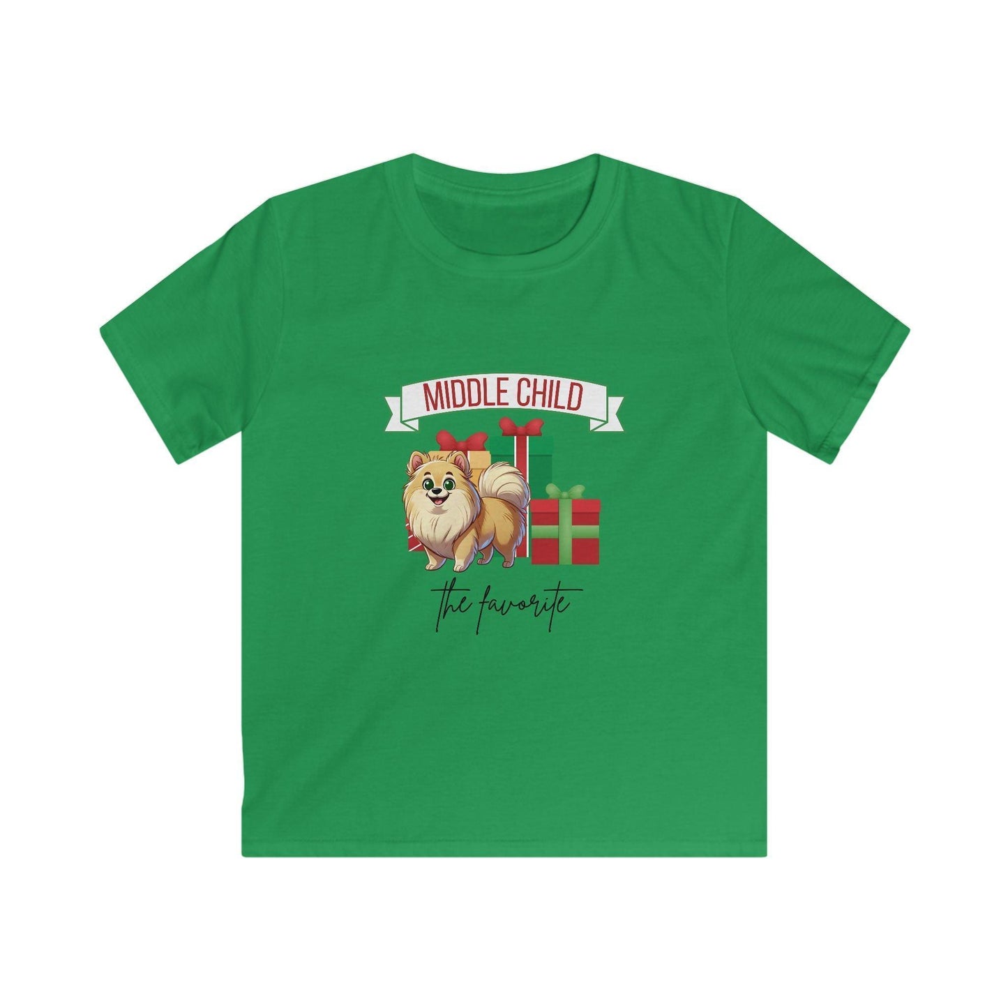 Middle Child, The Favorite 🎁🐶 Pomeranian - Kids' Tee! 🎁👑 - Whippie's