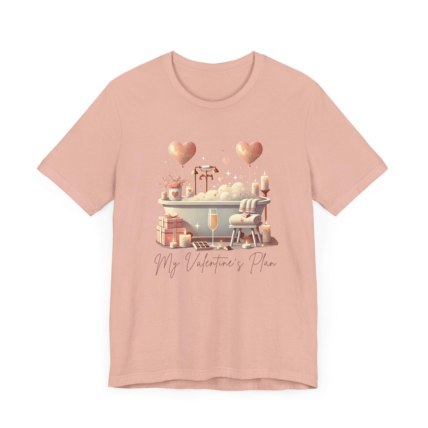 💖 My Valentine's Plan 🛁 Unisex Jersey Tee ✨ Romance, Relaxation, and a Touch of Whimsy! - Whippie's