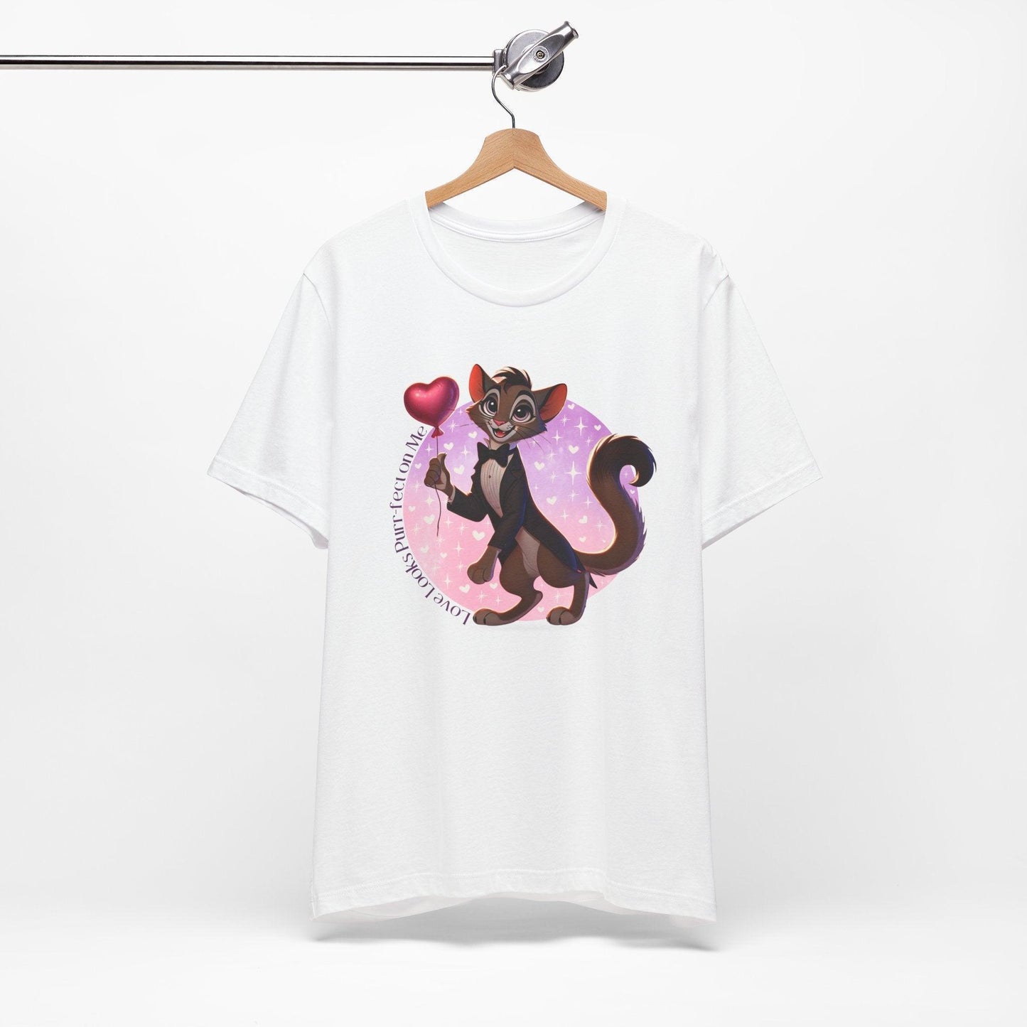 💖 Love Looks Purr-fect on Me 😻 Unisex Jersey Tee ✨ Feline fine and ready to shine! - Whippie's