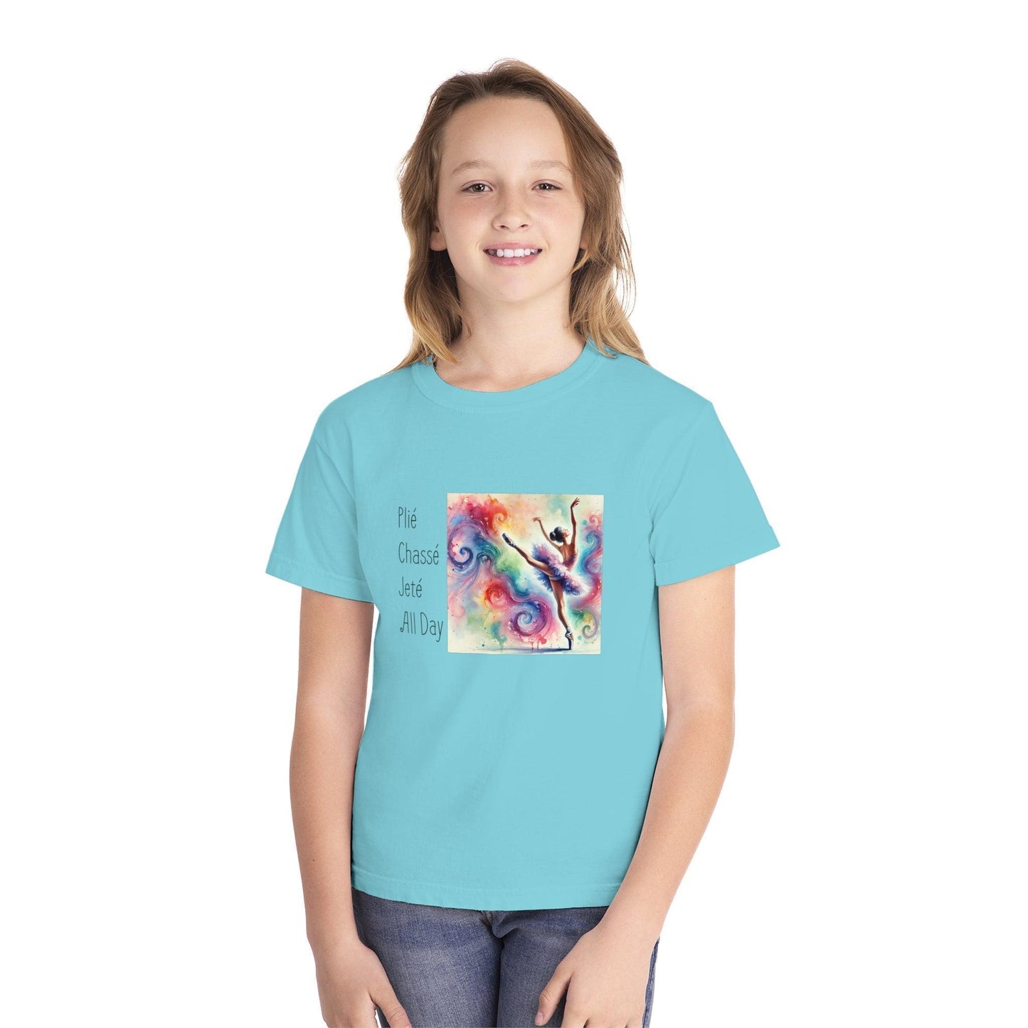 🩰 Plié Chassé Jeté All Day 💃 Youth Midweight Tee ✨ - Whippie's