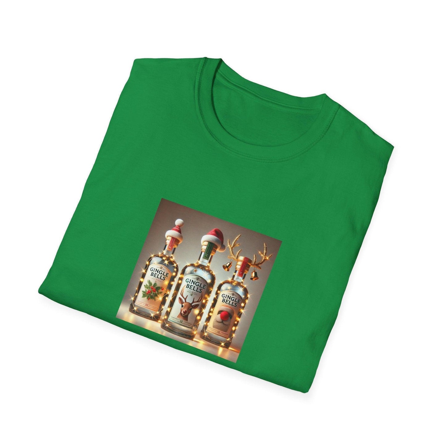 GINgle Bells! 🎄🎅🍸 - Unisex Softstyle T-shirt - Whippie's