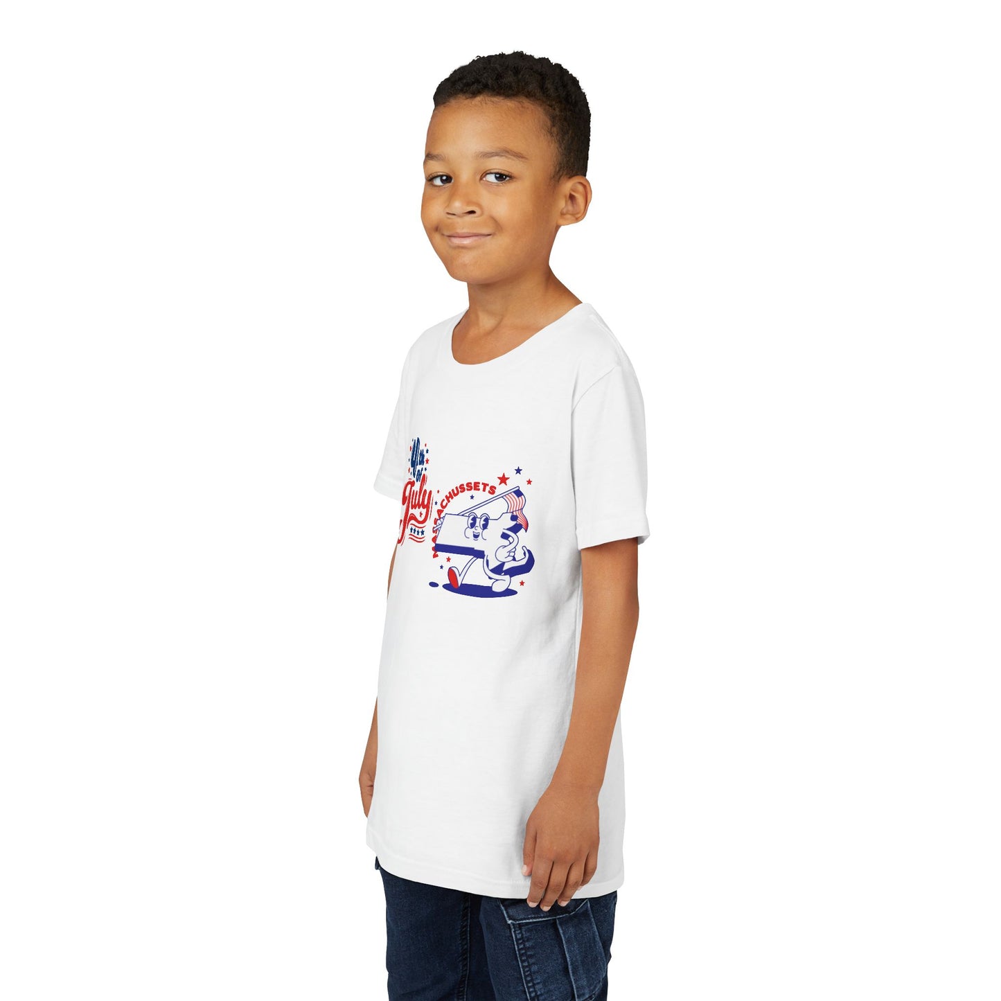State Flag Pride - 4th of July Youth Tee - Personalizable - Whippie's