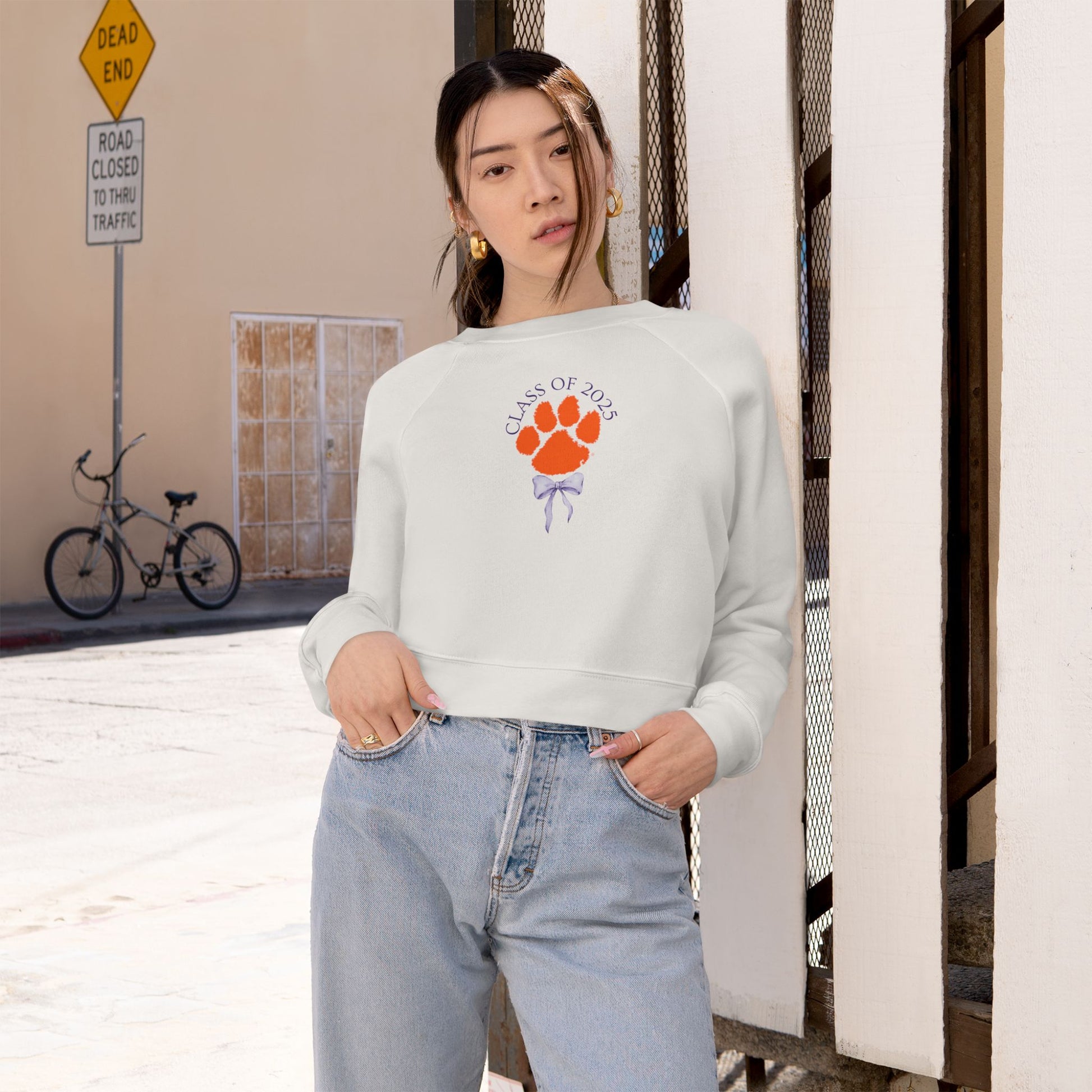 Clemson Graduation Cropped Fleece Pullover - Personalizable - Whippie's