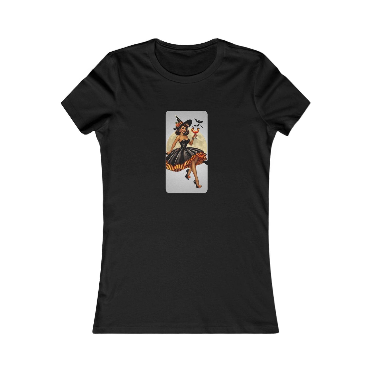 Bewitching Hour Women's Favorite Tee - Fly High, Witchy Woman! 🧙♀️🌙 - Whippie's