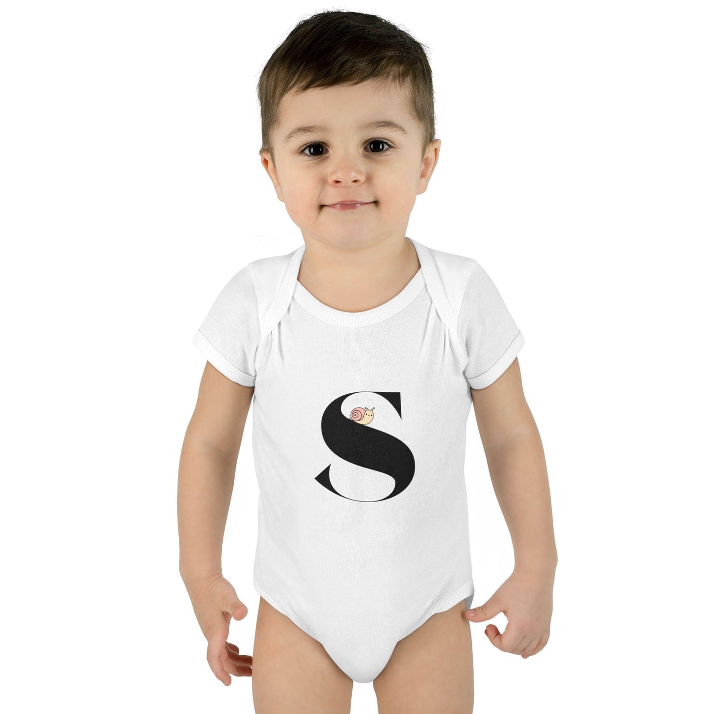 Alphabet Adventures: Letter S - Snazzy Snail Baby Onesie S is for Snazzy Snail! - Whippie's