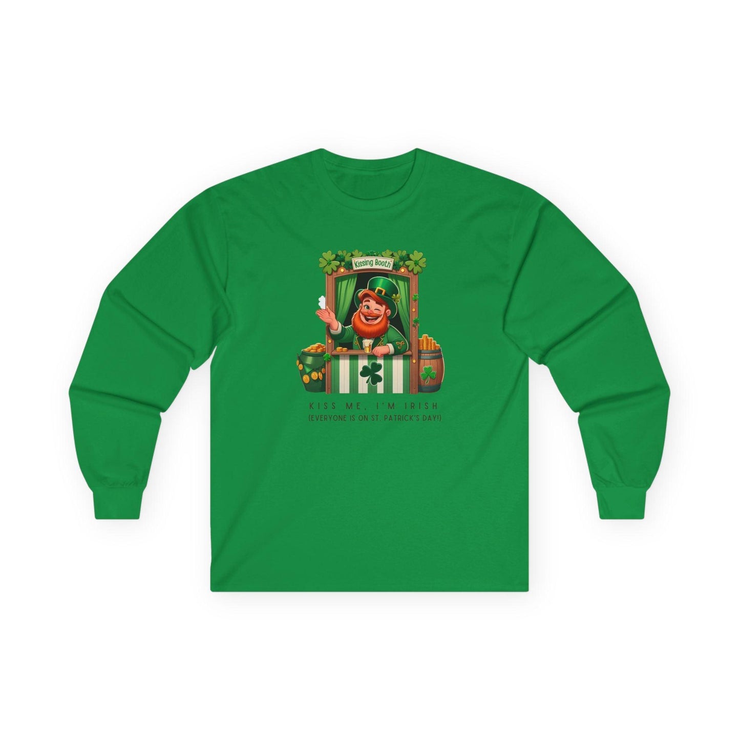 Kiss Me, I'm Irish - Everyone Is on St. Patrick's Day! 💋🍀 Irish Man - Unisex Ultra Cotton Long Sleeve Tee - Whippie's