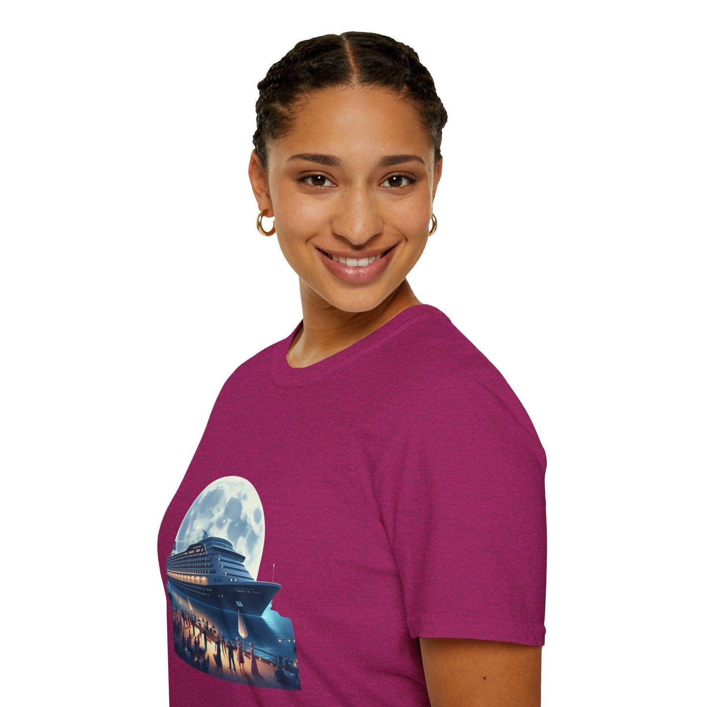 Moonlight Cruise Party 🛳️ Unisex T-Shirt - Dance the Night Away! 🌕 - Whippie's