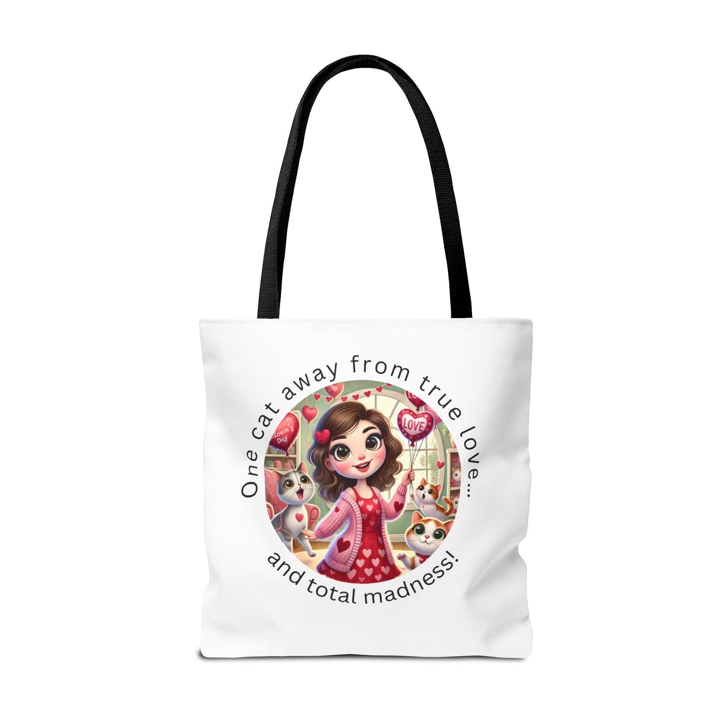 😻 One Cat Away From True Love... Tote Bag ✨ Purr-fectly practical and oh-so-stylish! - Whippie's