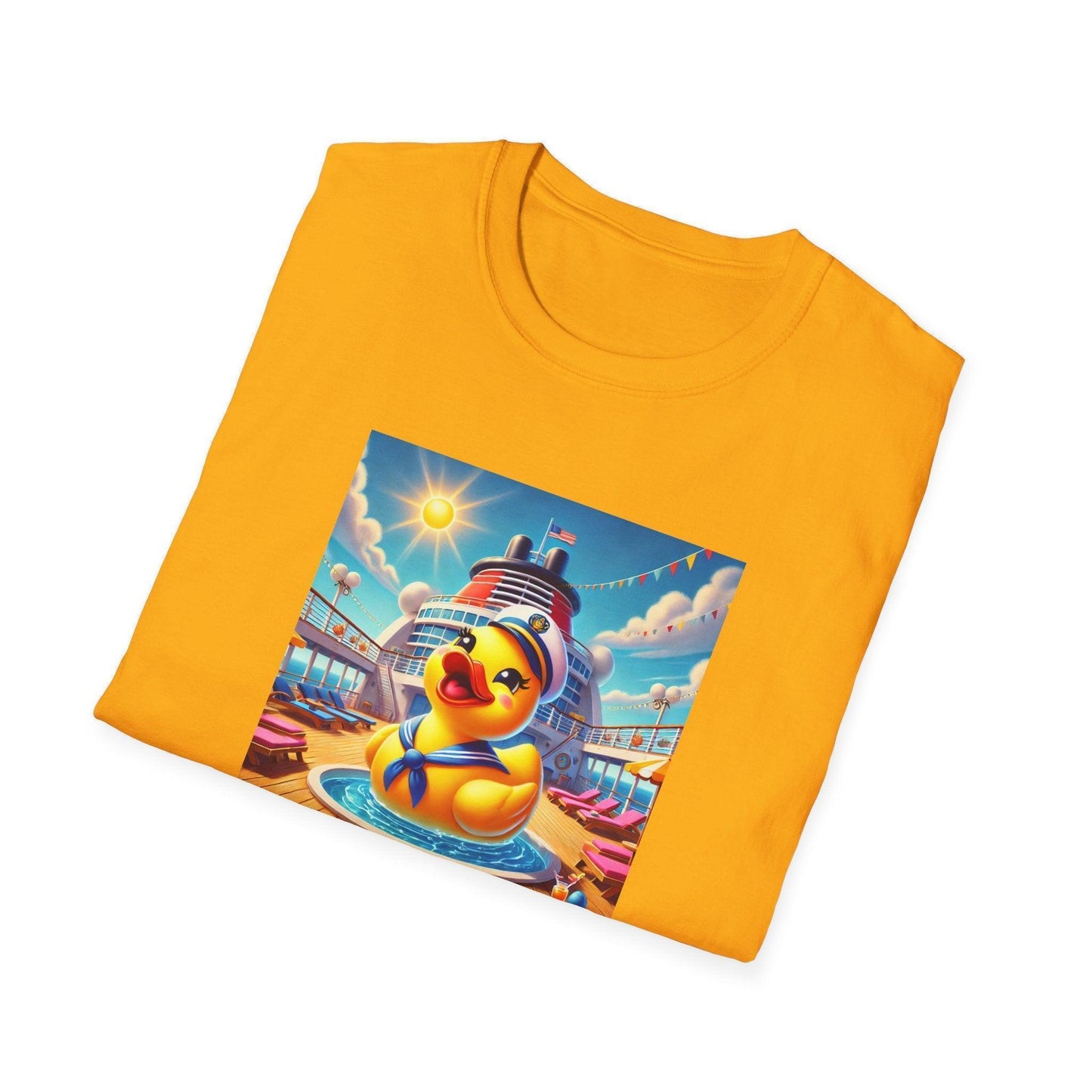Duck on the Loose! Hilarious Cruise Ship Hide-and-Seek 🛳️ Unisex T-Shirt 🐤 - Whippie's