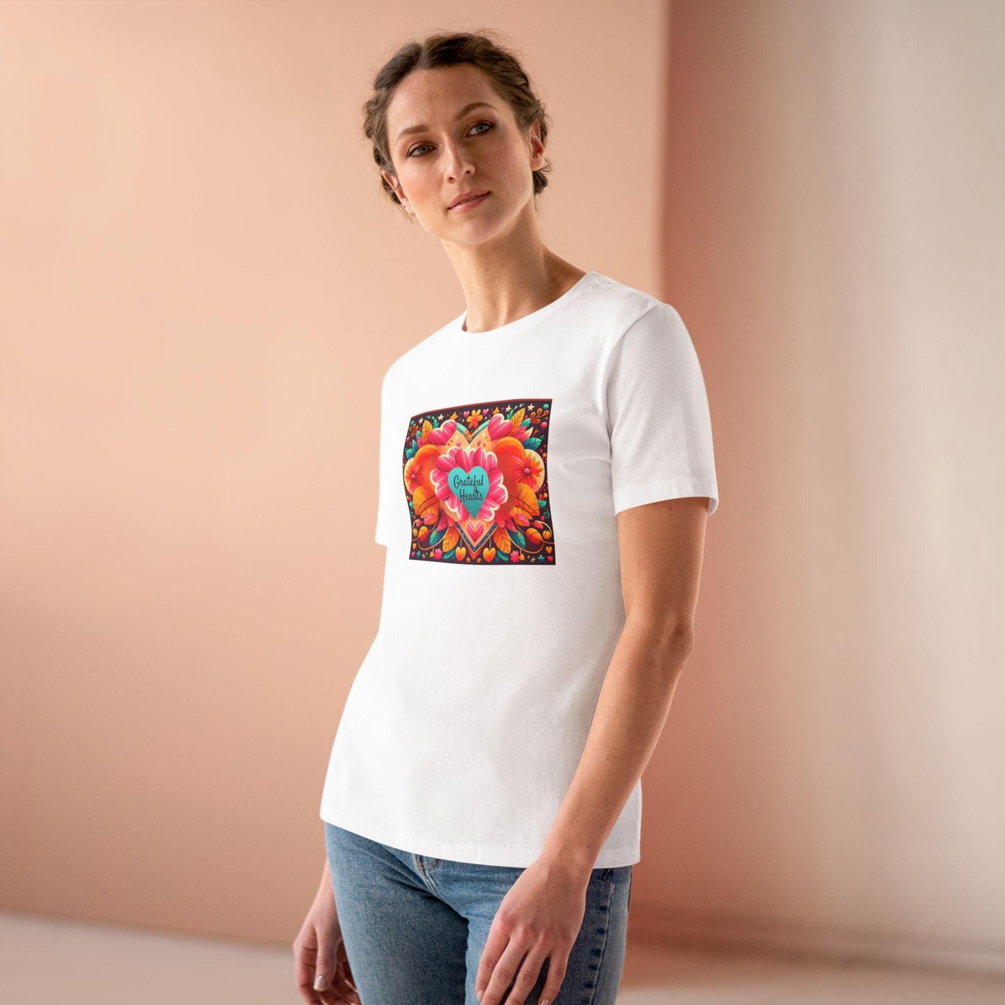 Grateful Hearts - A Celebration of Love and Gratitude 🧡💛❤️ - Women's Softstyle Tee - Whippie's