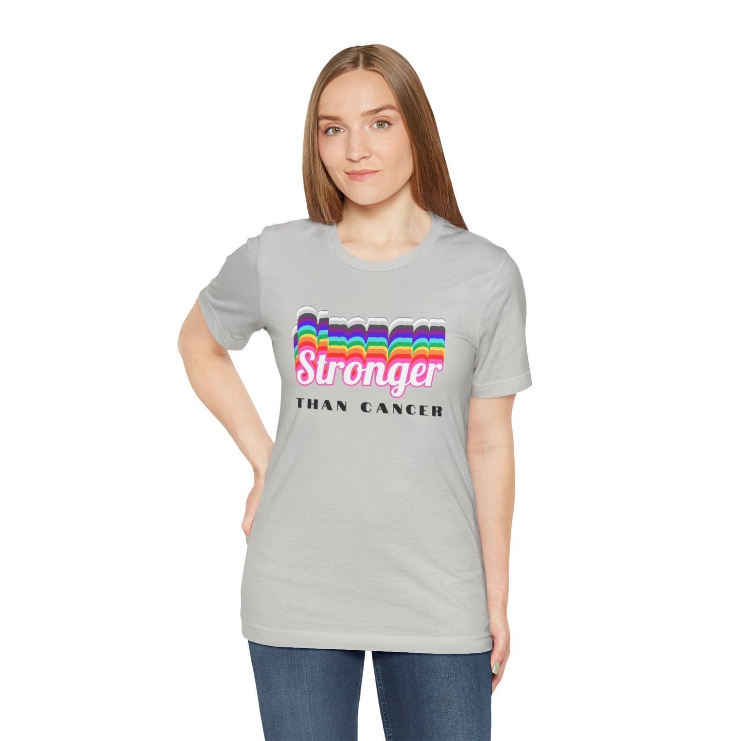 💪 Stronger Than Cancer 🎗️ Unisex Jersey Tee ✨ Show your support, wear your strength. - Whippie's
