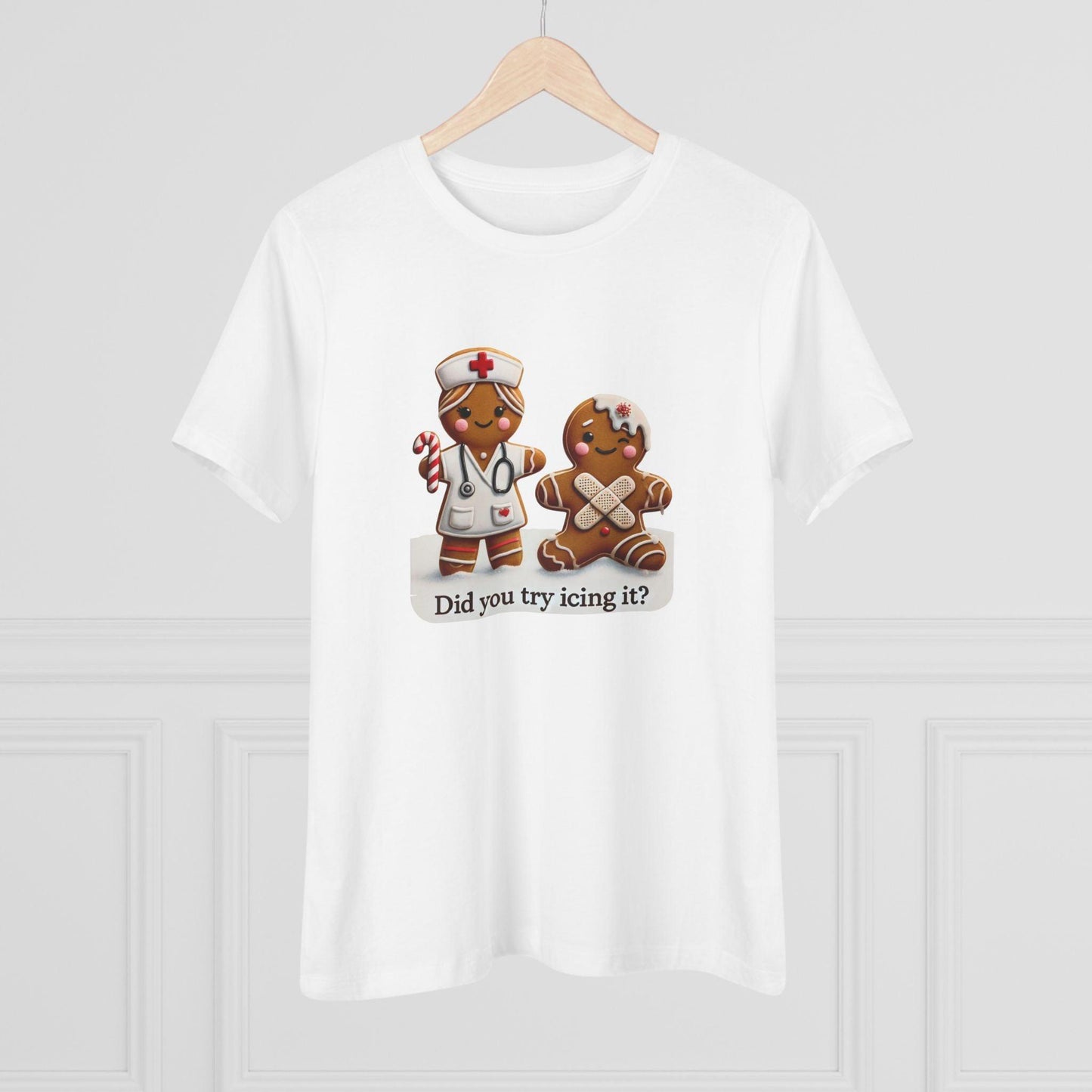 🍪🩹 "Did You Try Icing It?" 👩⚕️🎄 - Women's Softstyle Tee - Whippie's
