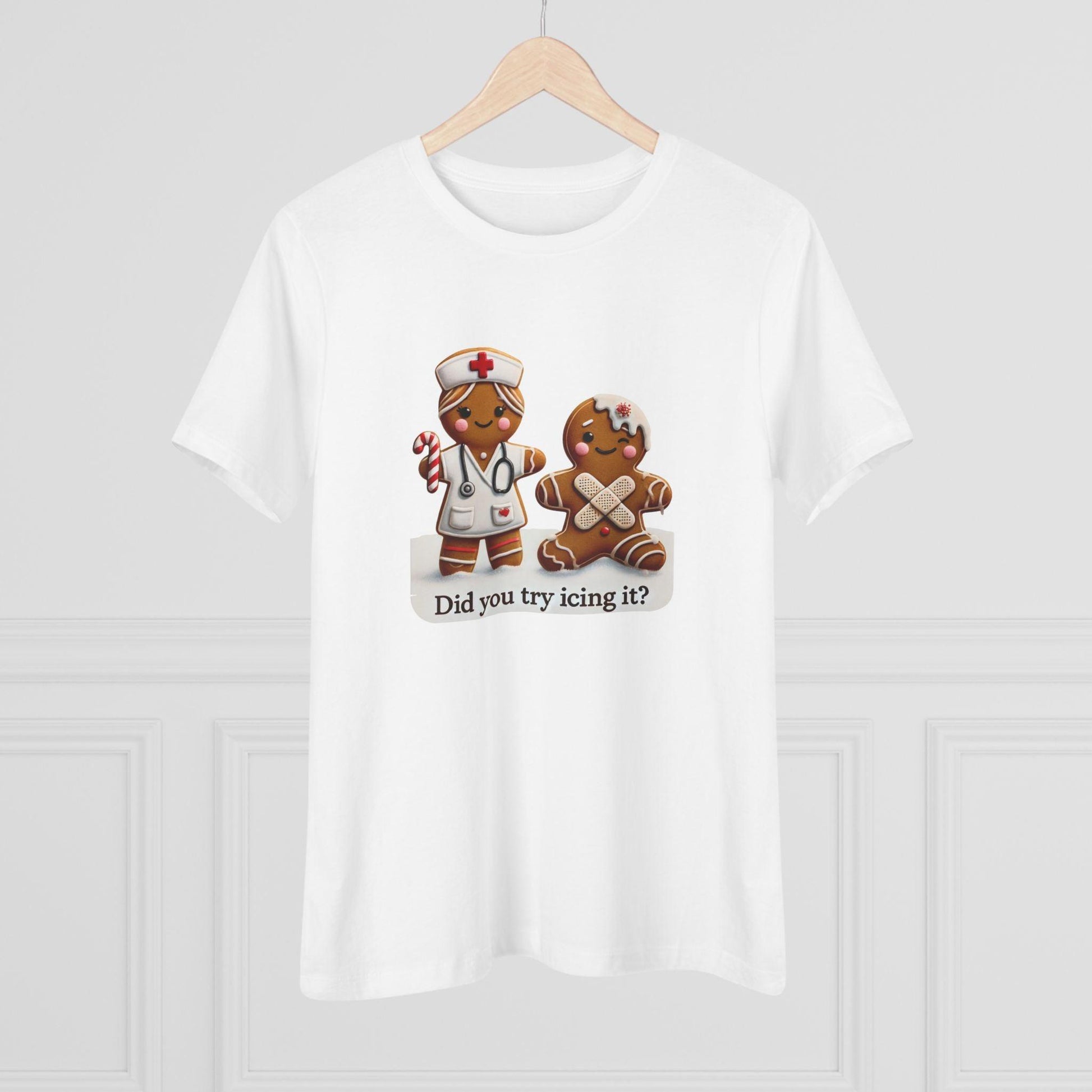 🍪🩹 "Did You Try Icing It?" 👩⚕️🎄 - Women's Softstyle Tee - Whippie's