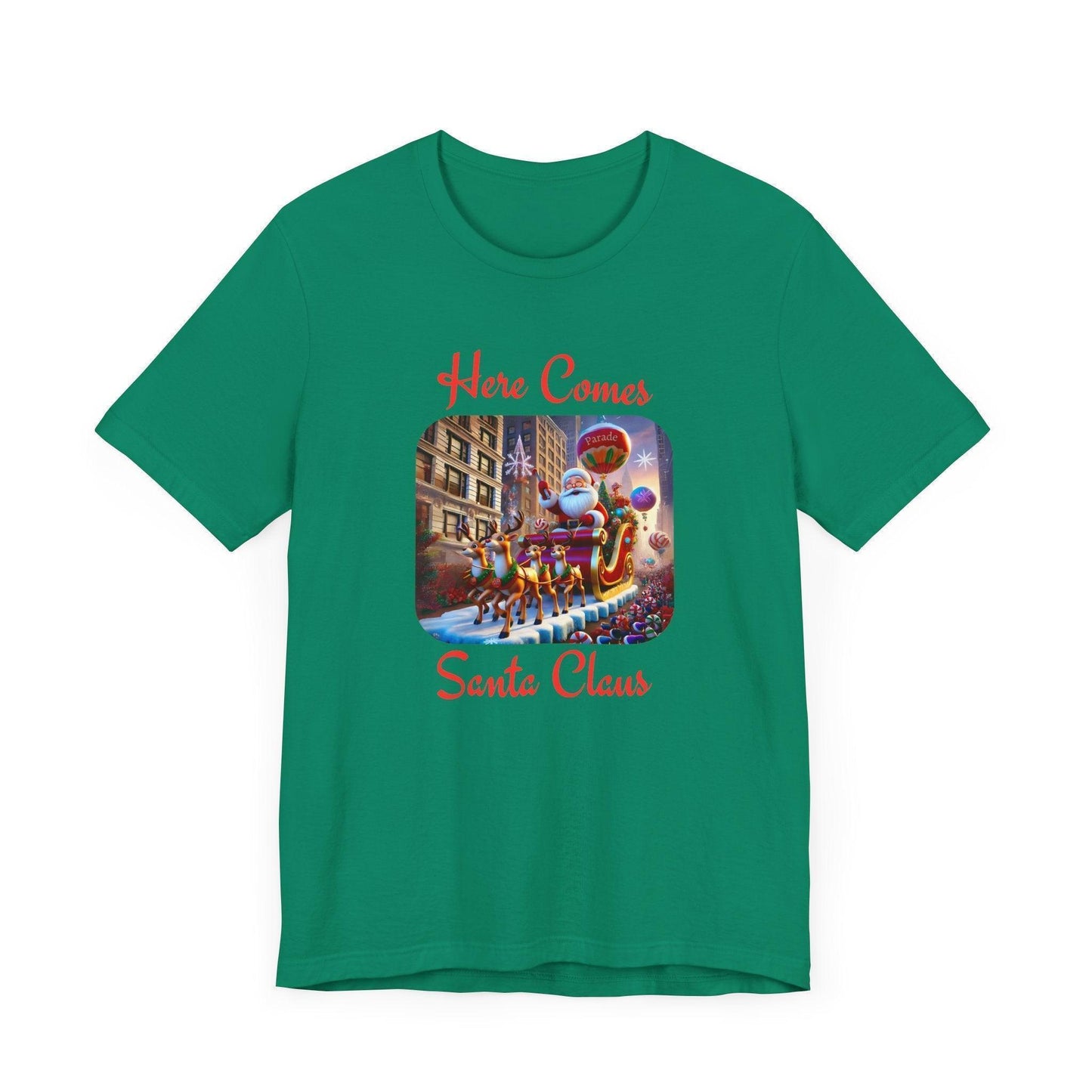 🎅 Here Comes Santa Claus 🎄 Unisex Jersey Tee ✨ - Whippie's