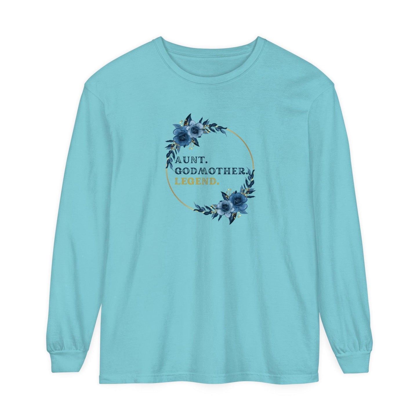 💐 Aunt. Godmother. Legend. Unisex Garment-Dyed Long Sleeve T-Shirt 👑 - Whippie's