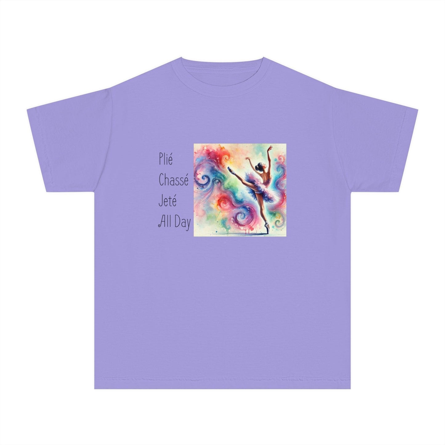 🩰 Plié Chassé Jeté All Day 💃 Youth Midweight Tee ✨ - Whippie's
