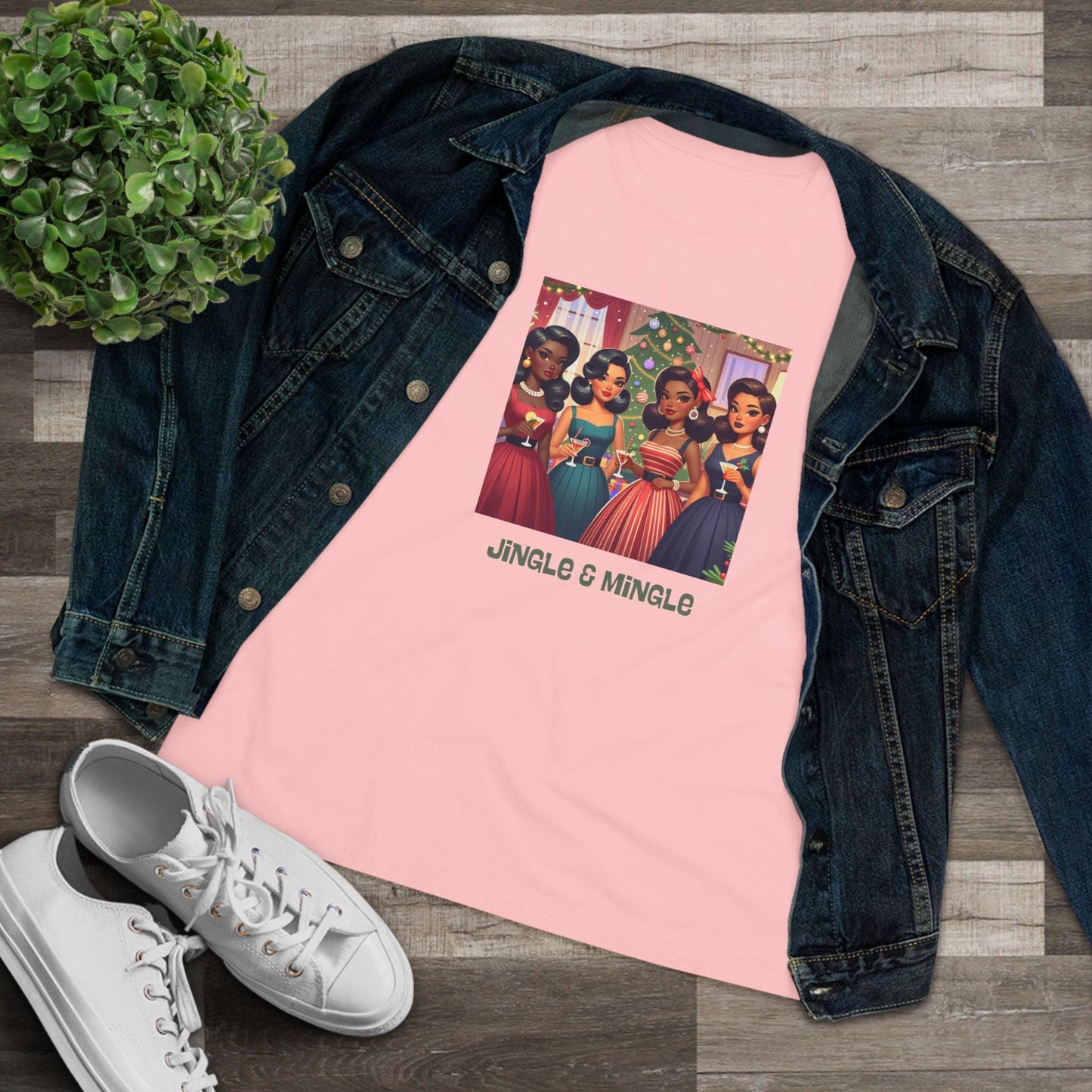 Jingle and Mingle Tee - Holiday Cheer, Please! ๐ฅ๐ Women's Softstyle Tee - Whippie's