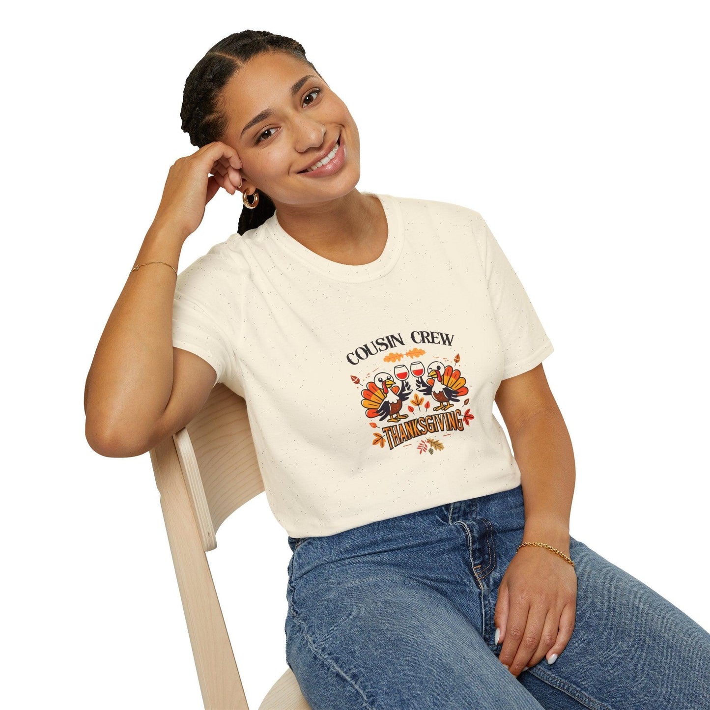 Thanksgiving Cousin Crew - Cheers to the Crew! 🦃🥂🍁 Unisex T-Shirt - Whippie's