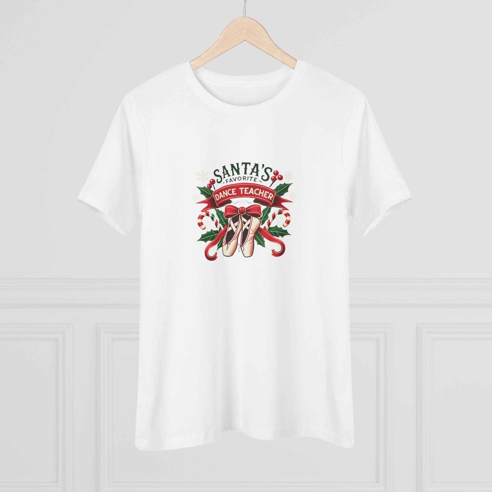 Santa's Favorite Dance Teacher Women's Softstyle Tee - Whippie's