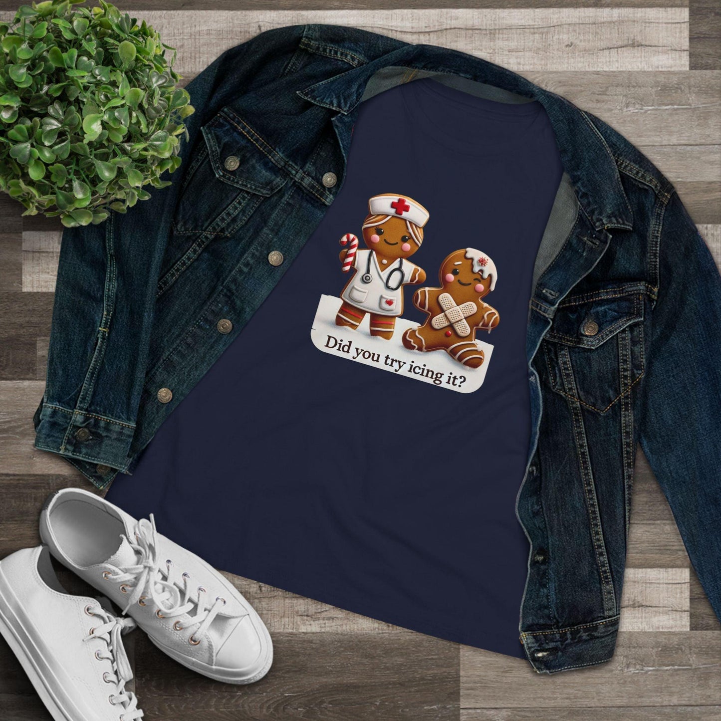 🍪🩹 "Did You Try Icing It?" 👩⚕️🎄 - Women's Softstyle Tee - Whippie's