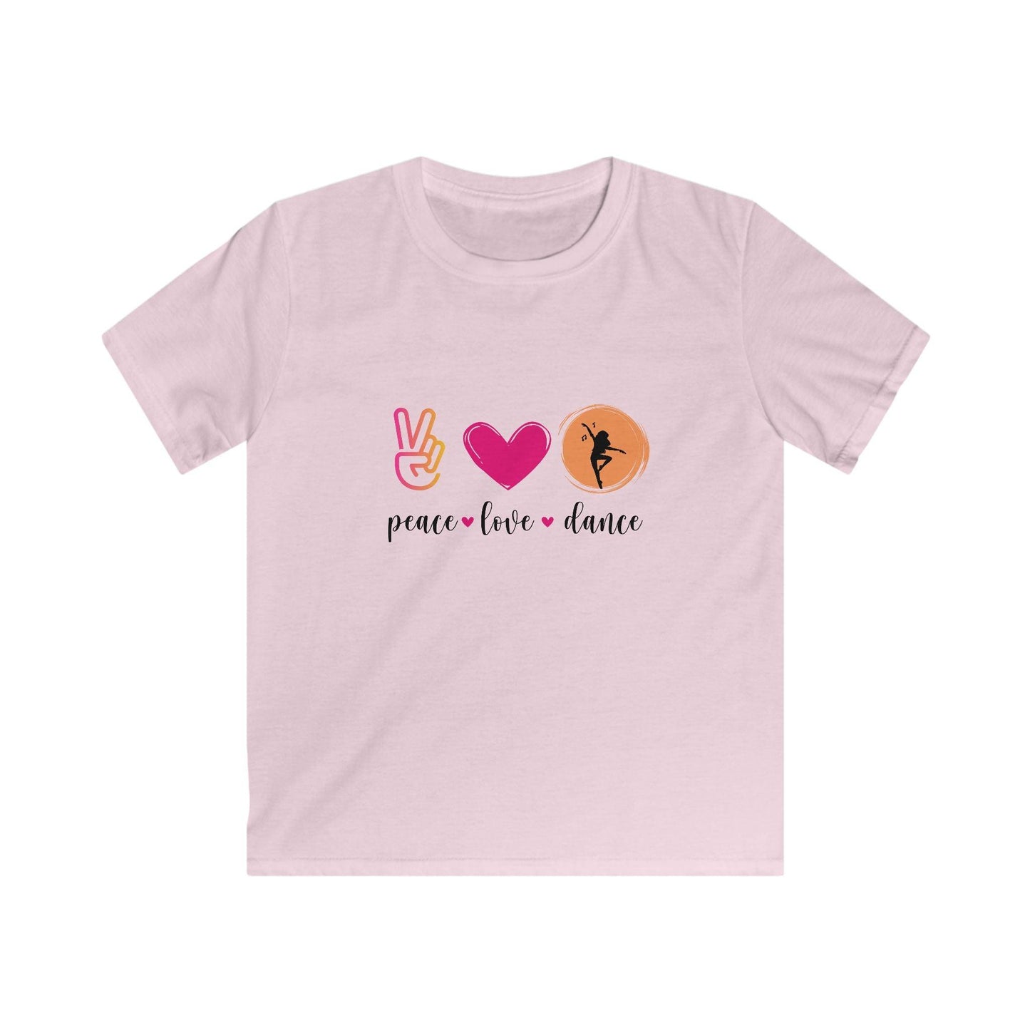 Peace, Love & Dance Youth Tee - ✌️❤️💃 Express Yourself Through Movement! 💃❤️✌️ - Whippie's