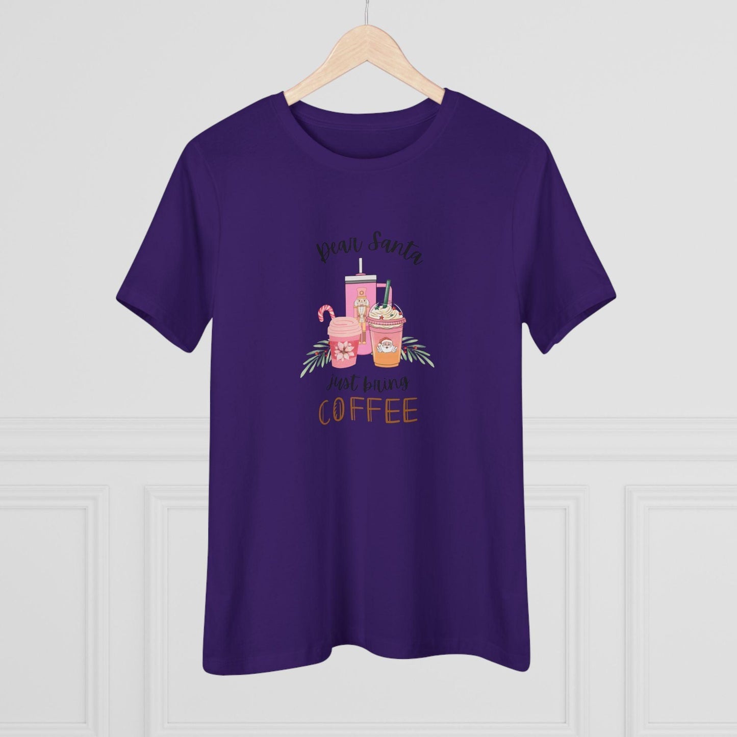 Dear Santa, just bring COFFEE - Women's Softstyle Tee - Whippie's