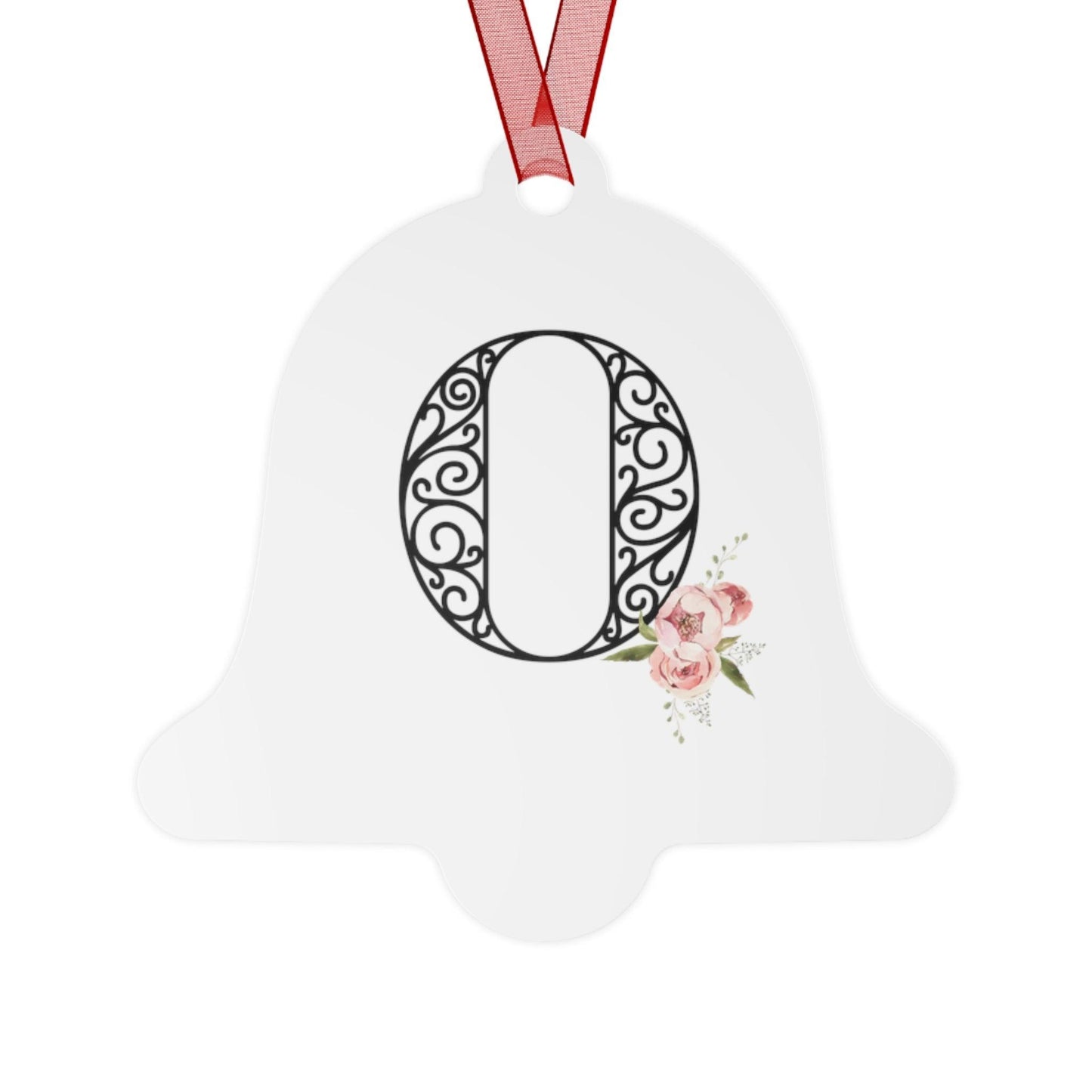 Floral Letters: Letter O - Metal Christmas Ornament - Whippie's