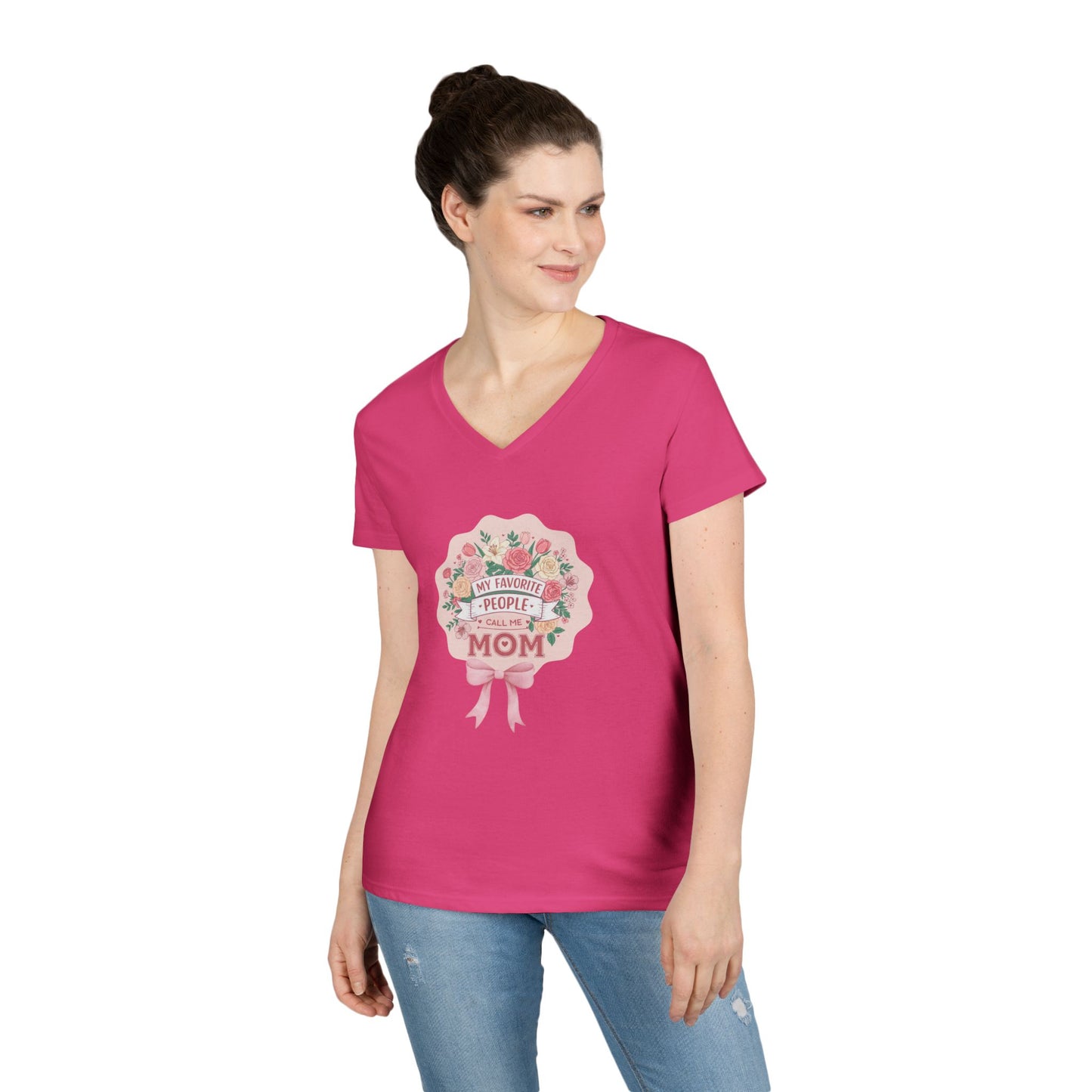 My Favorite People Call Me Mom Women's V-Neck T-Shirt - Whippie's