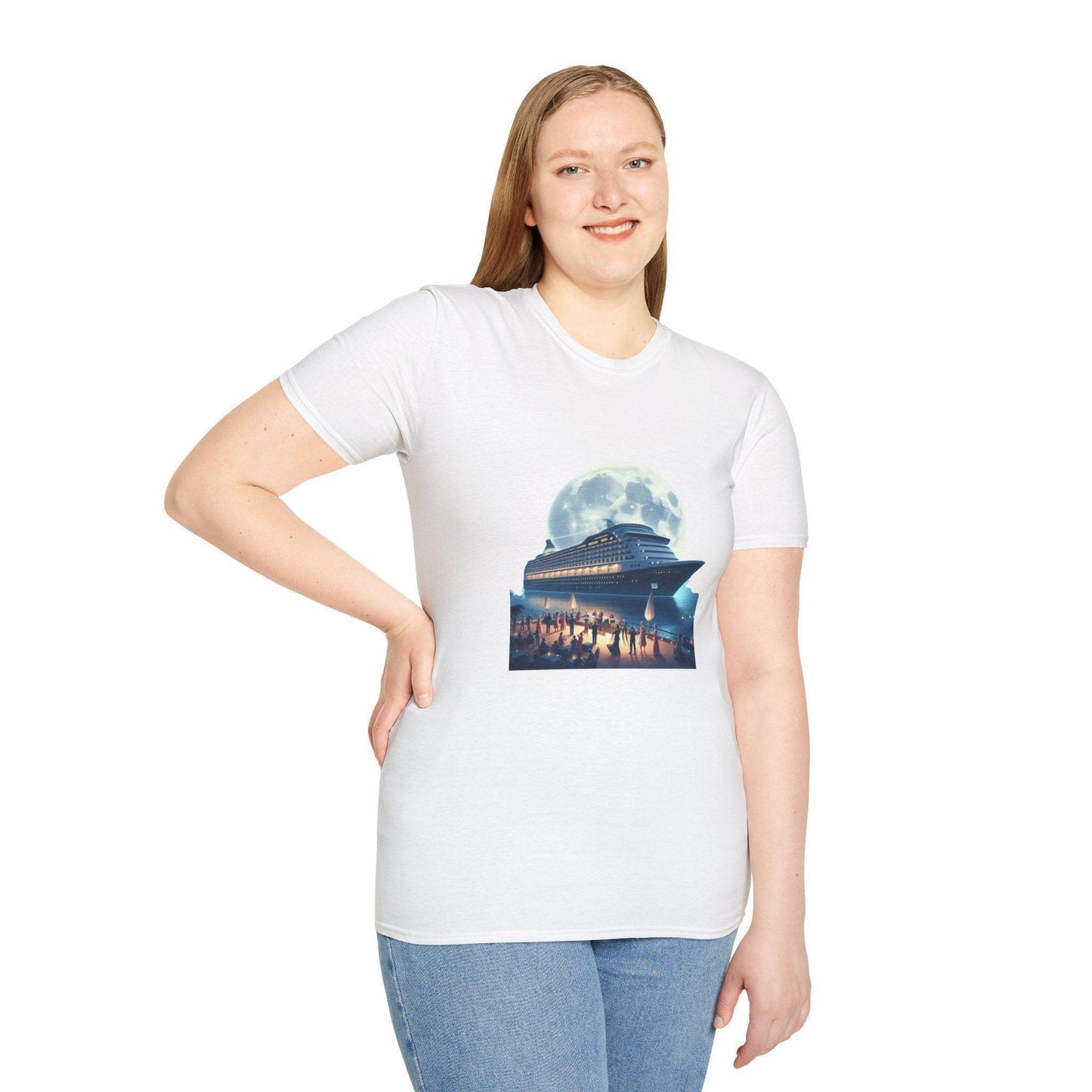 Moonlight Cruise Party 🛳️ Unisex T-Shirt - Dance the Night Away! 🌕 - Whippie's
