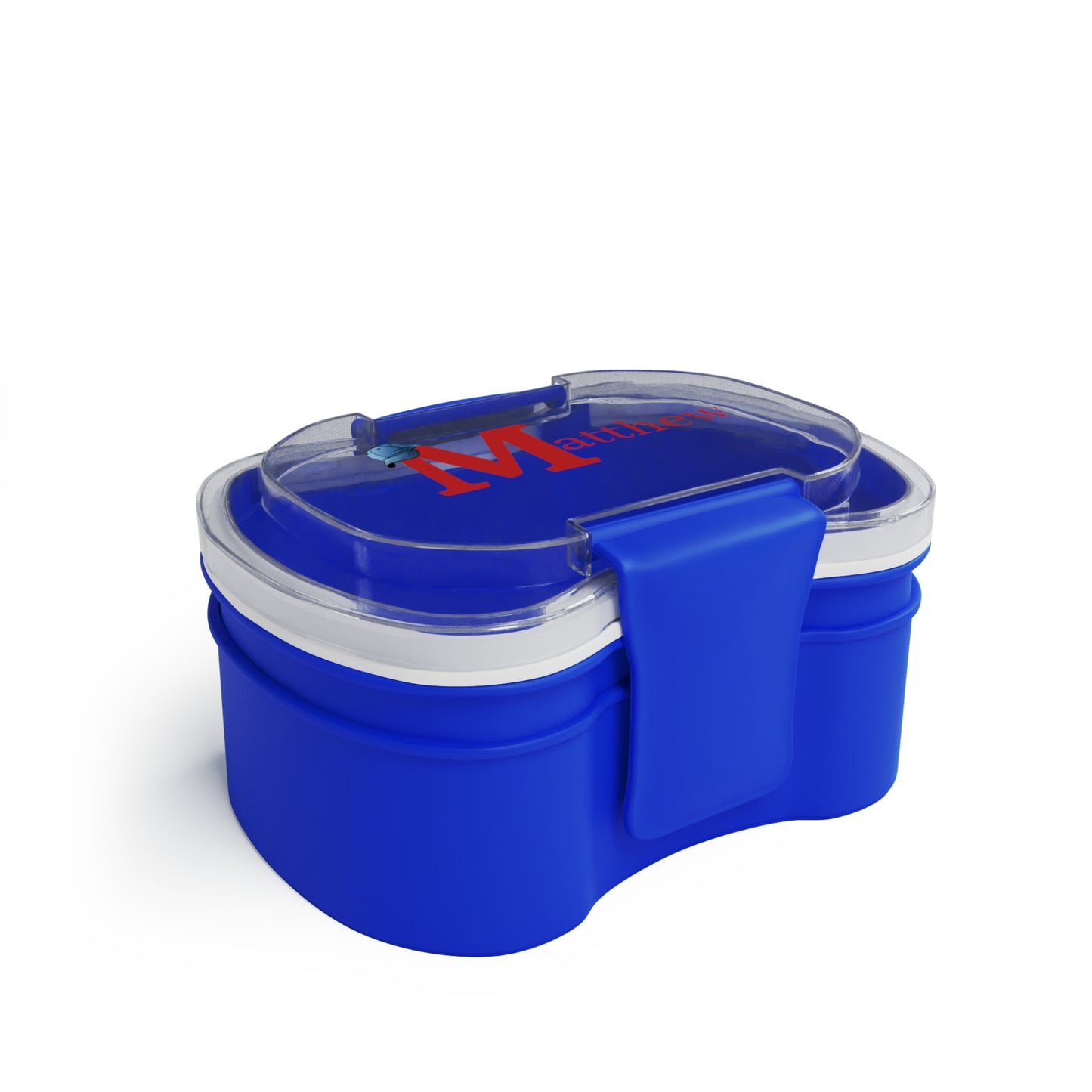 Initial & Baseball Cap Two-Tier Bento Lunch Box - Personalizable - Whippie's