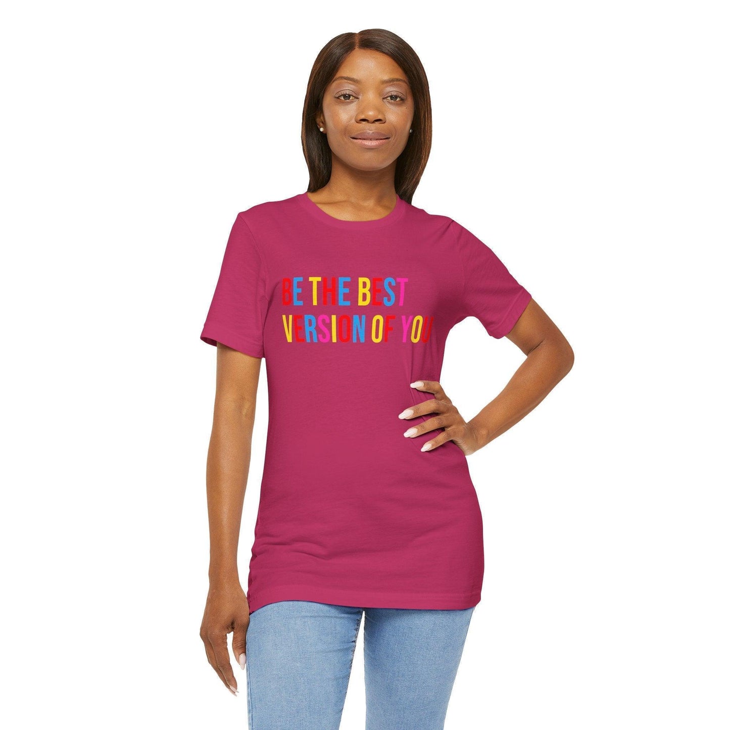 ✨ BE THE BEST VERSION OF YOU ✨ Unisex Jersey Tee 🌈 - Whippie's