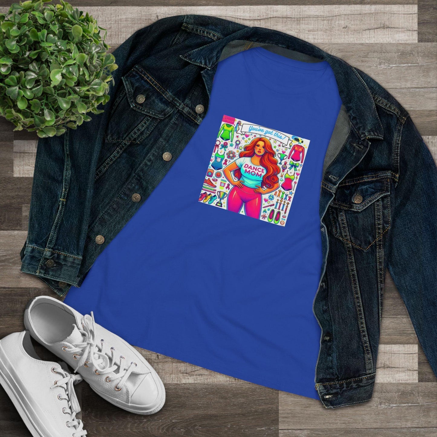 Dance Mom: You've Got This - Red Hair Mom - Curvy - Women's Softstyle Tee - Whippie's
