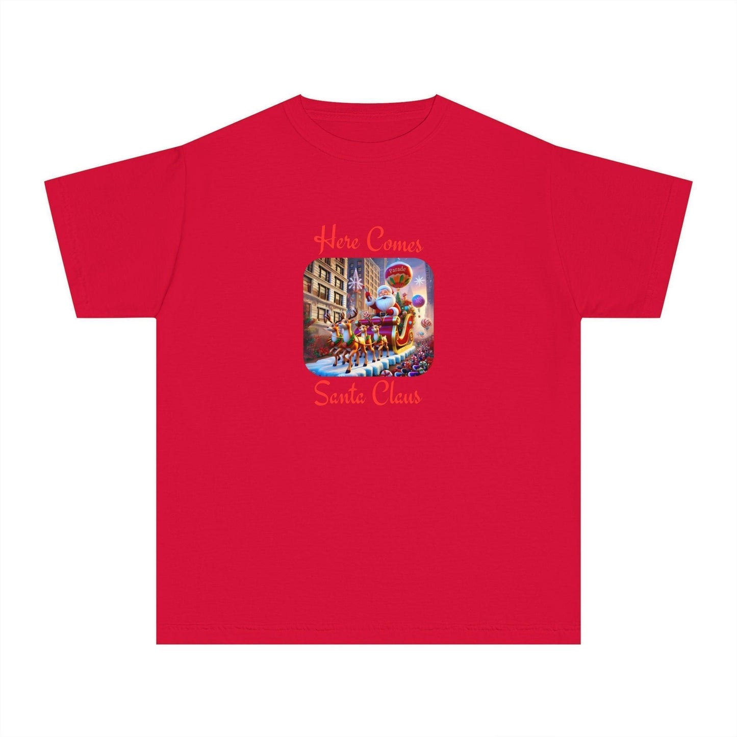 ๐
Here Comes Santa Claus ๐ Youth Midweight Tee โจ - Whippie's