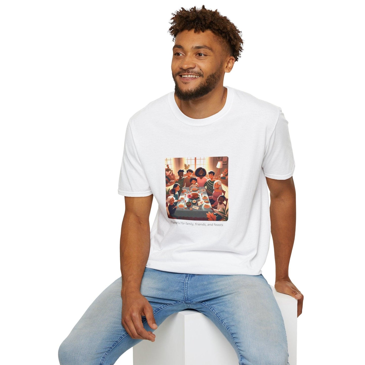 Thankful for Family, Friends, and Feasts - Celebrating Togetherness! 🍂🦃 - Unisex T-Shirt - Whippie's