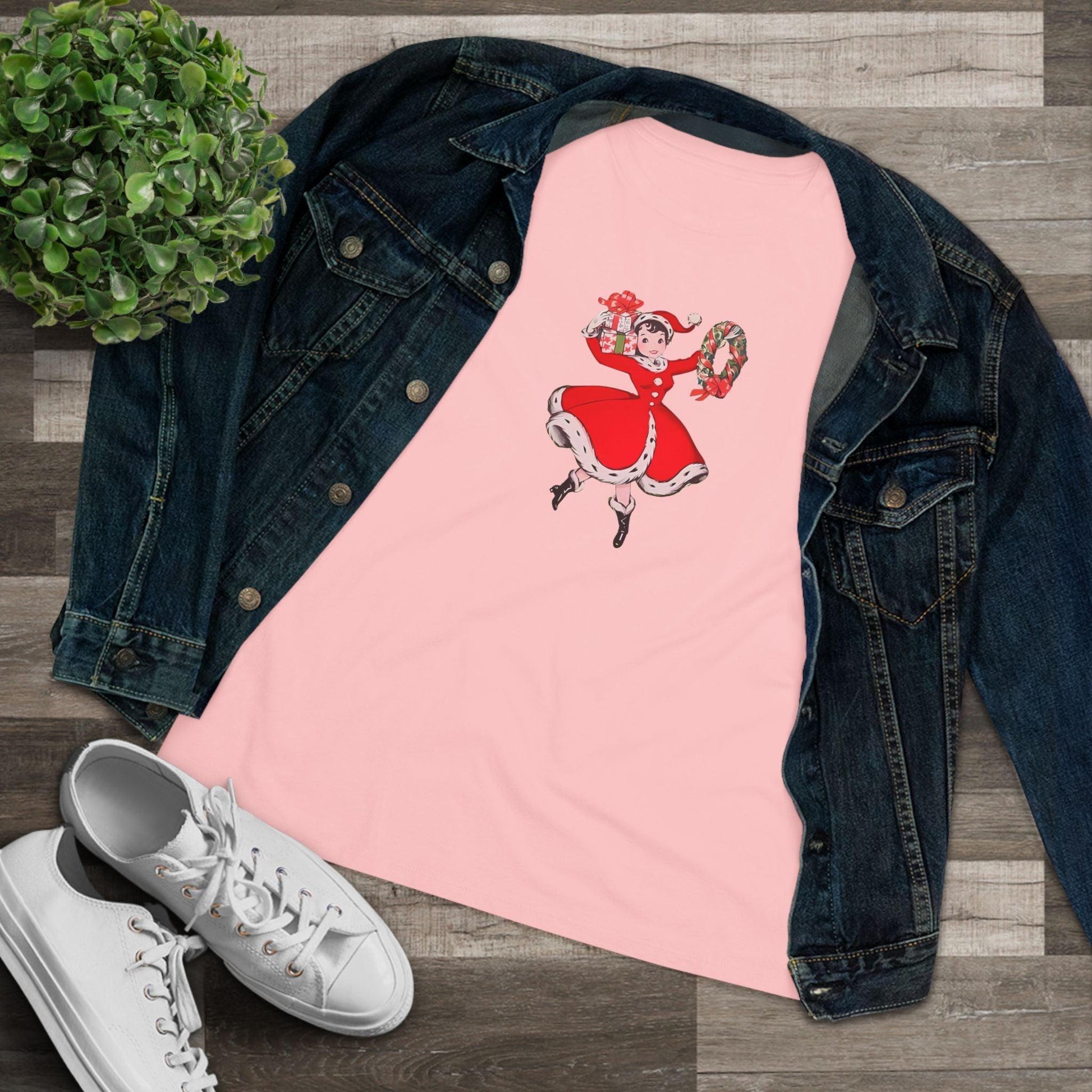 Retro Woman with Wreath - Women's Softstyle Tee - Whippie's