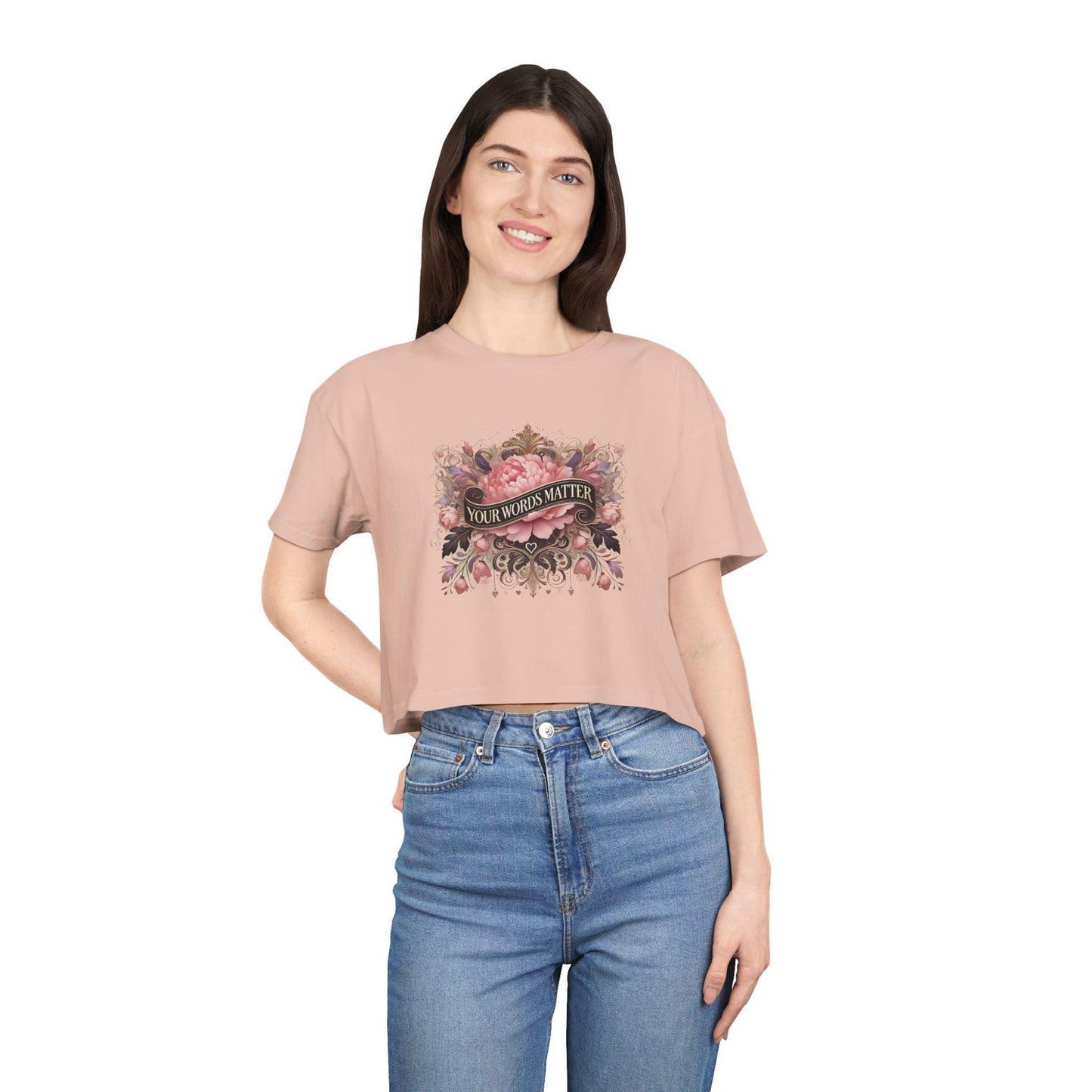 ๐ผ Your Words Matter ๐ฌ Women's Crop Tee ๐ธ - Whippie's