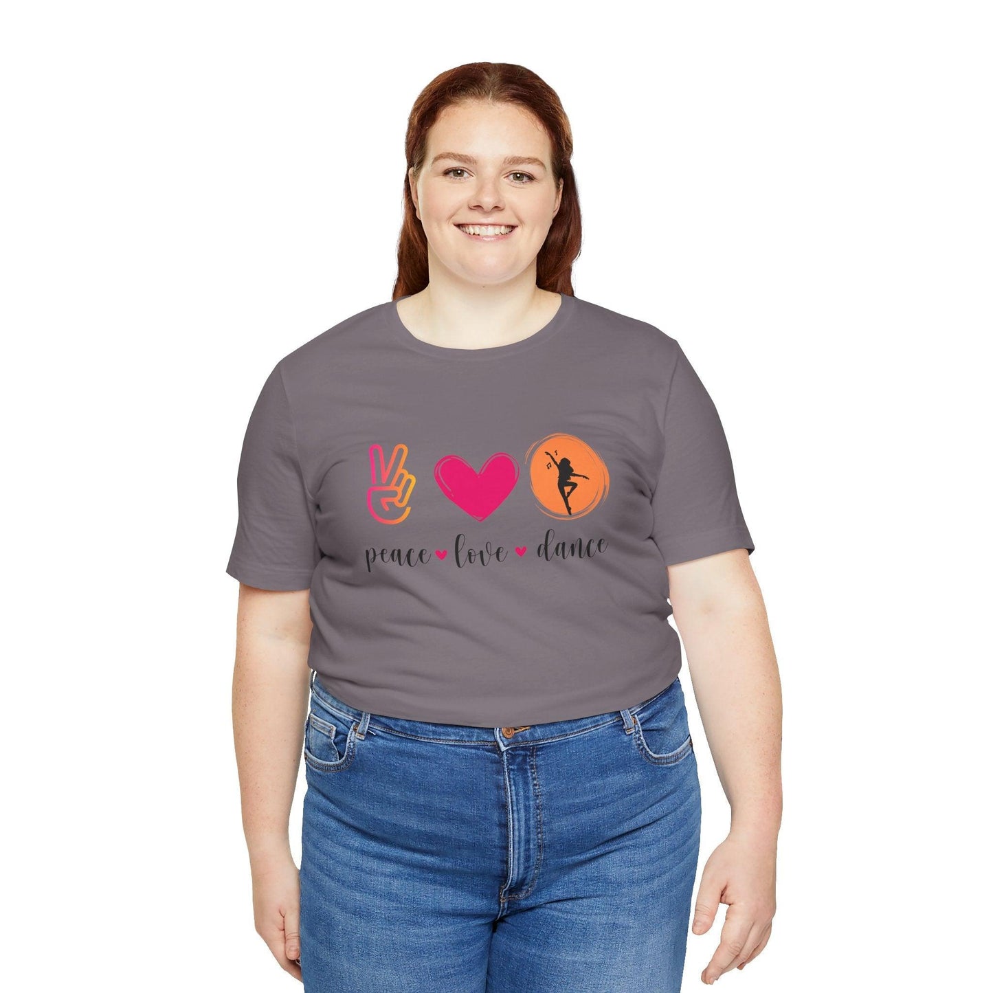 Peace, Love & Dance Unisex Jersey Tee - ✌️❤️💃 Express Yourself Through Movement! 💃❤️✌️ - Whippie's