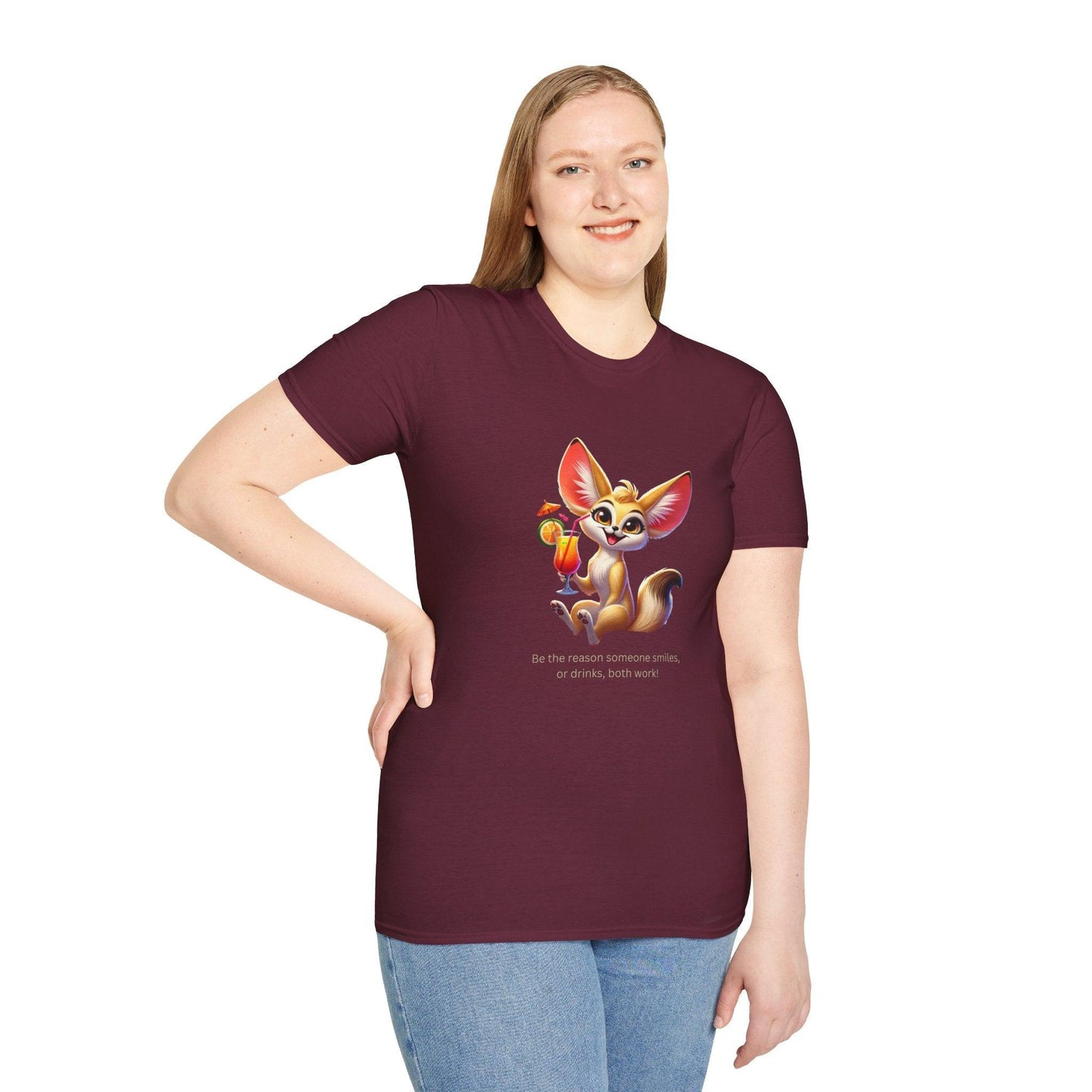 Fennec Fox Cocktail - Cheers to Good Times and Smiles! š¦šø Unisex T-shirt - Whippie's
