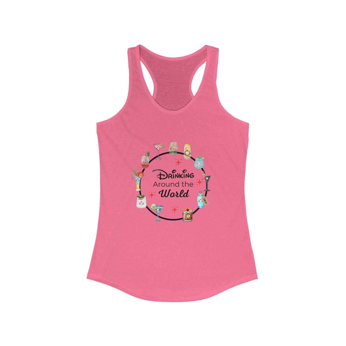Drinking Around the World - Princess Drinks - Women's Ideal Racerback Tank - Whippie's