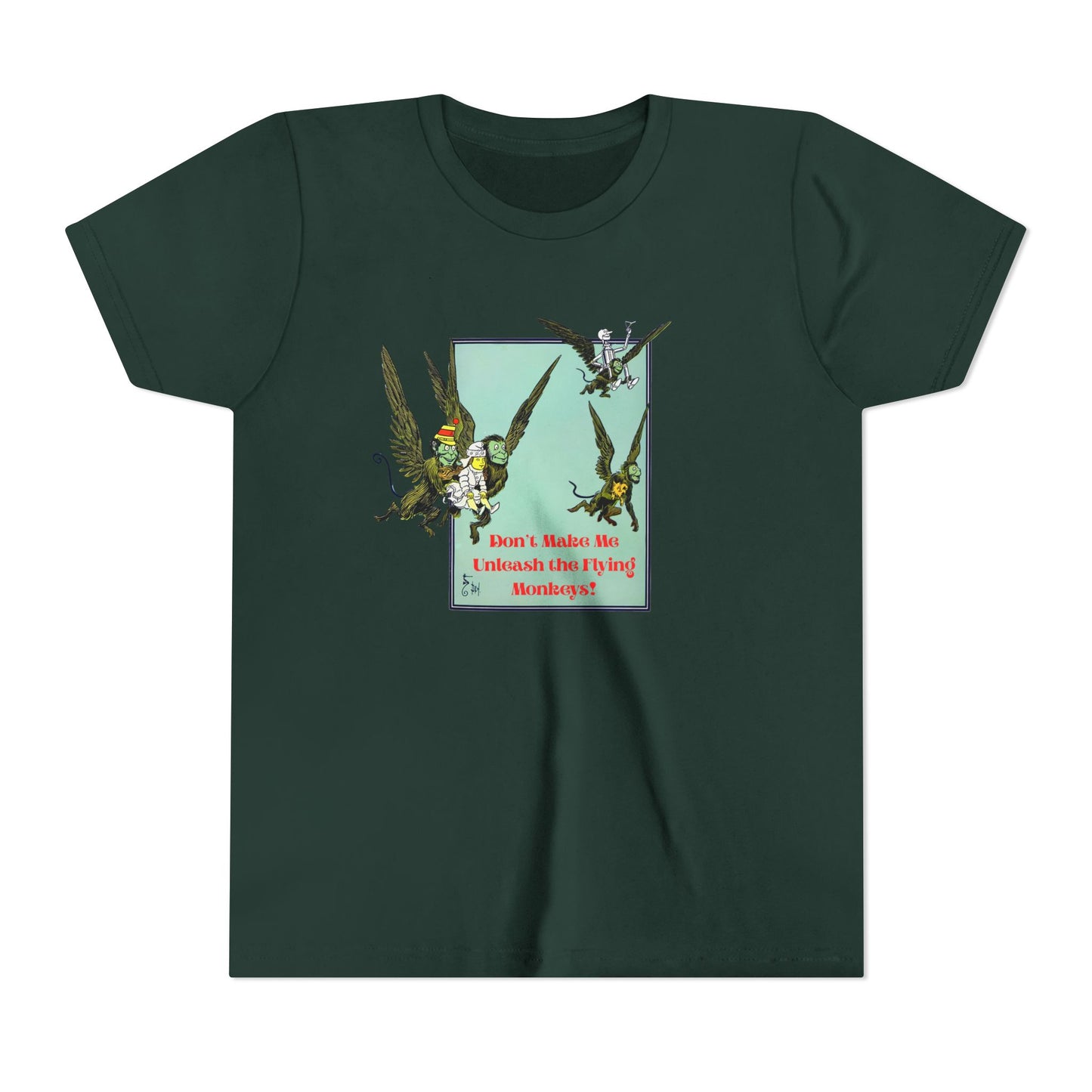 Wizard of Oz Don't Make Me Unleash the Flying Monkeys - Youth T-shirt - Whippie's