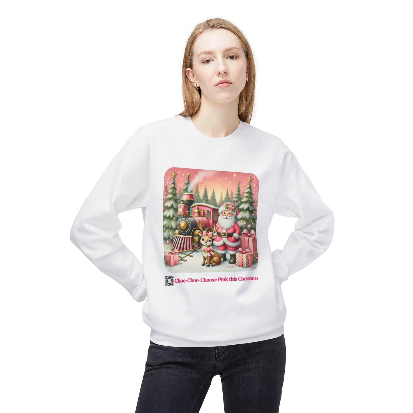 💖 Choo-Choo Choose Pink 🚂 Unisex Fleece Sweatshirt 🎁 - Whippie's