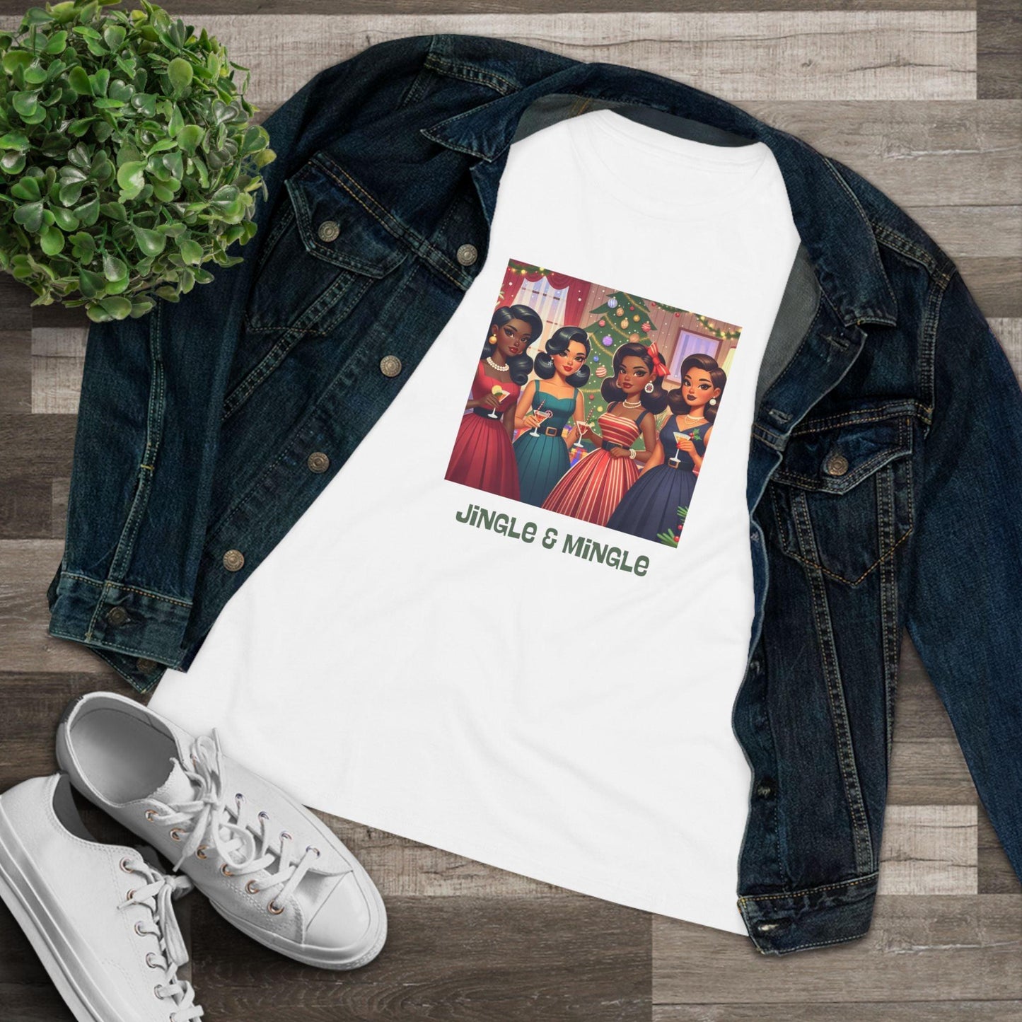 Jingle and Mingle Tee - Holiday Cheer, Please! ๐ฅ๐ Women's Softstyle Tee - Whippie's
