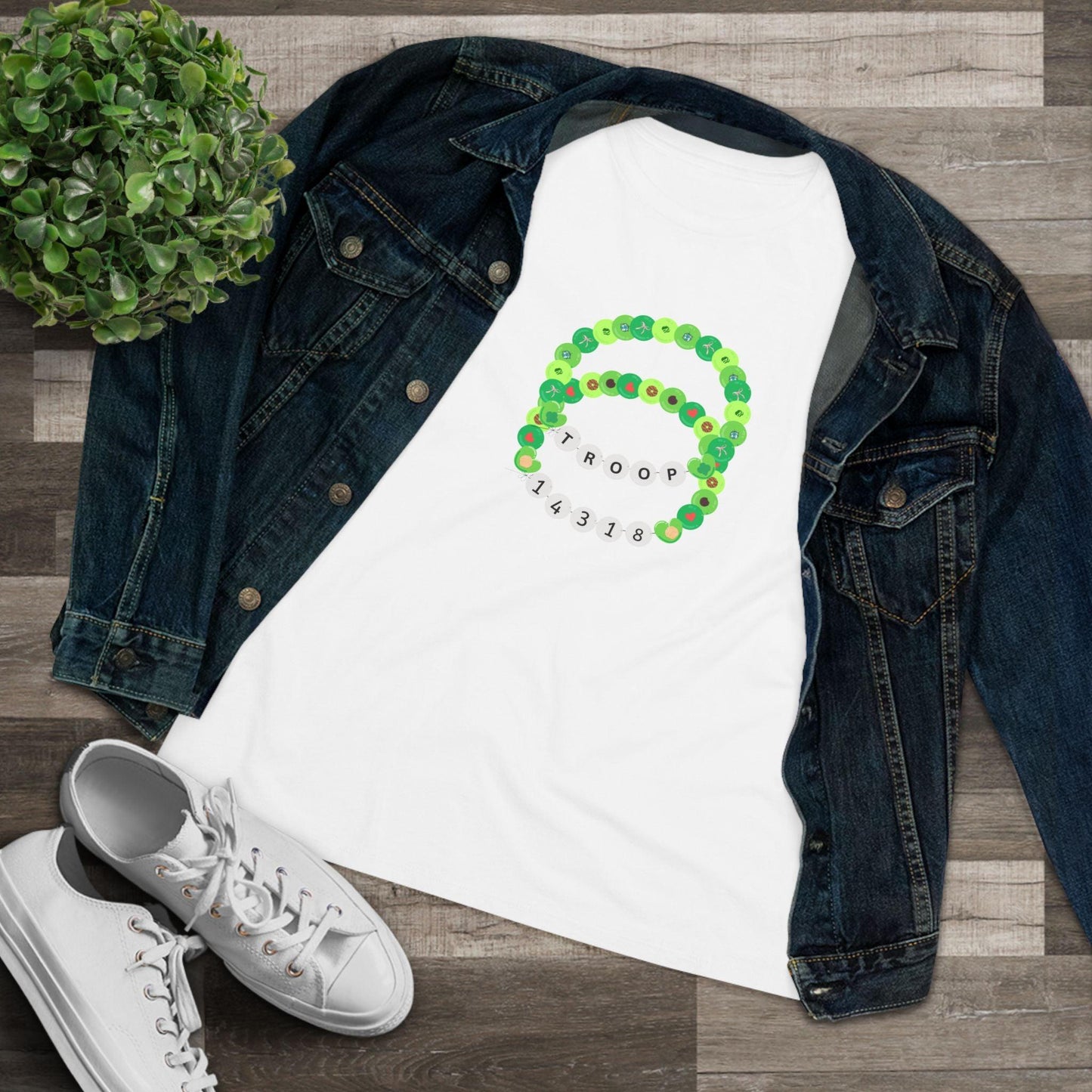 Girl Scout Troop Bracelet Tee - Women's - ✨ Show Your Troop Pride! ✨ - Whippie's