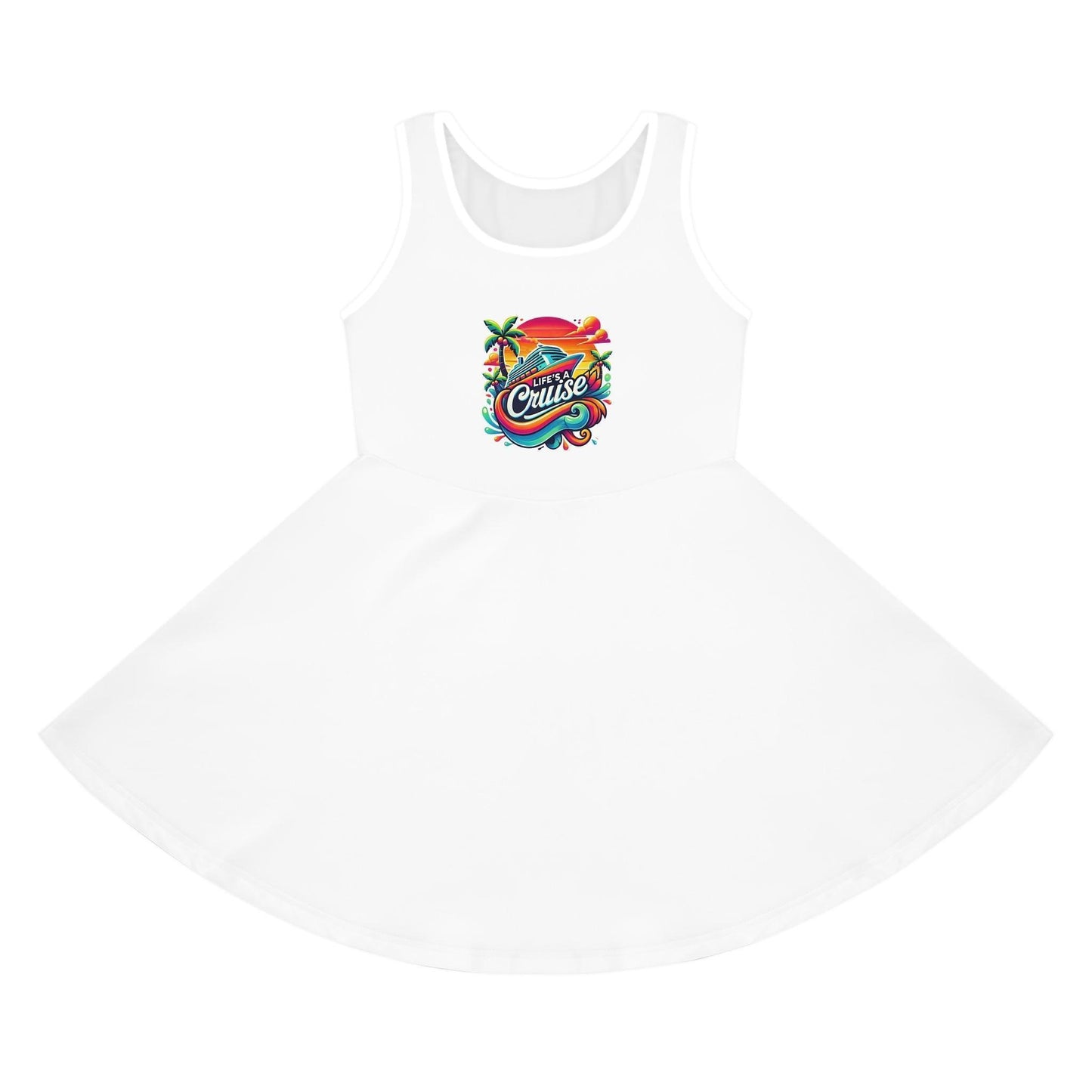 Life's a Cruise Girls' Dress 🌊☀️🚢🌴 (with twirly skirt!) - Whippie's