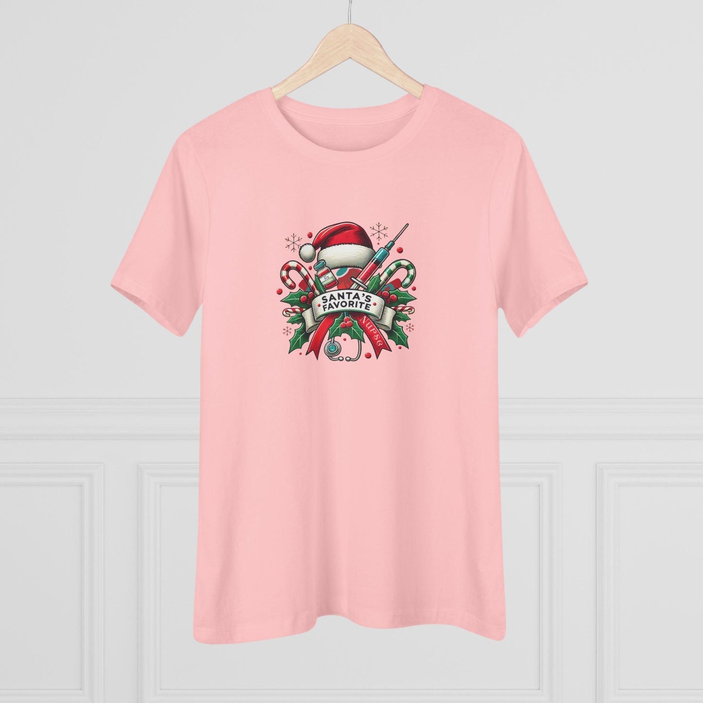 Santa's Favorite School Nurse - Women's Softstyle Tee - Whippie's
