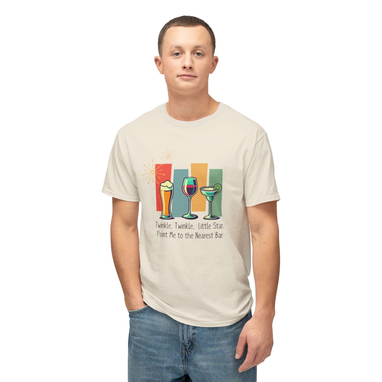 Twinkle, Twinkle, Little Star, Point Me to the Nearest Bar Unisex HD Cotton⢠T-shirt - Whippie's