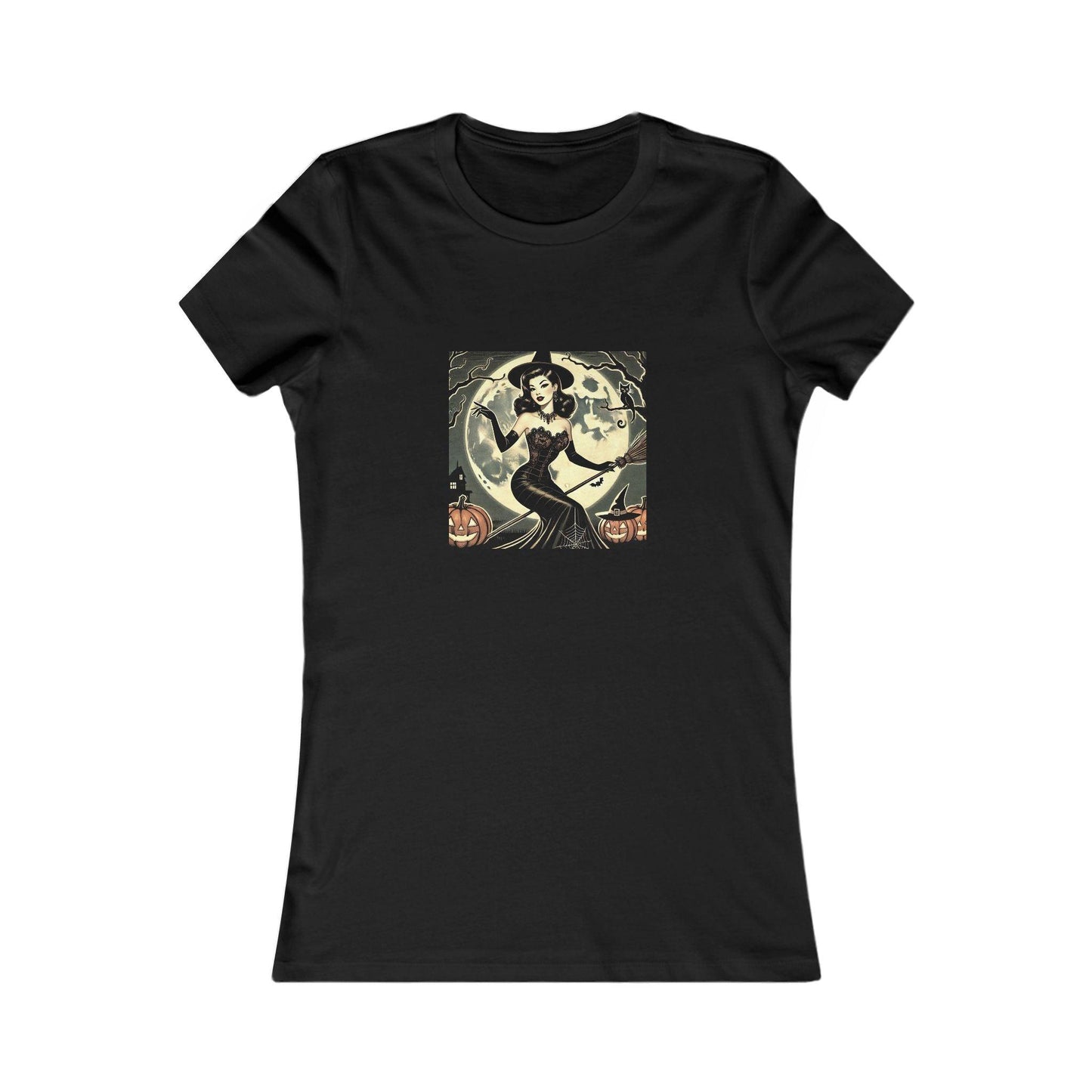 Bewitching Beauty Women's Favorite Tee - Fly High, Witchy Woman! 🧙♀️🌙 - Whippie's