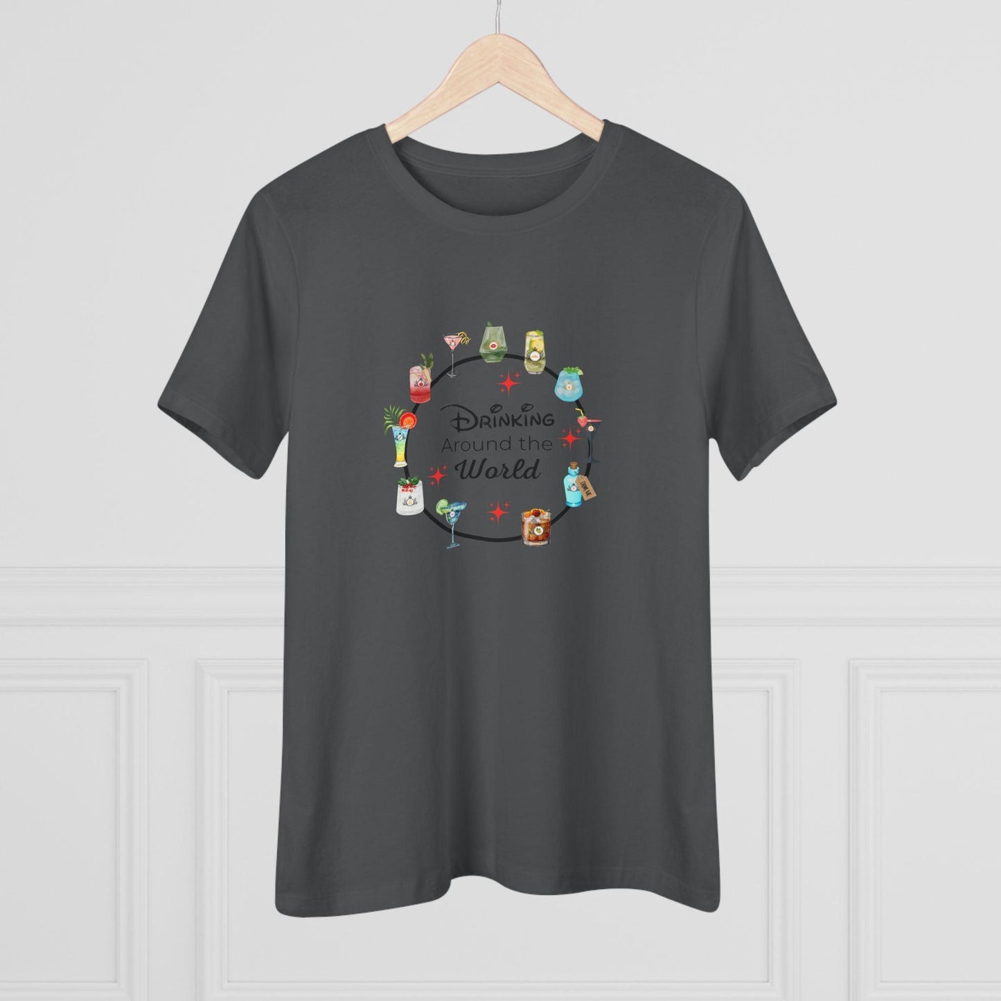 Drinking Around the World - Princess - Women's Softstyle Tee - Whippie's