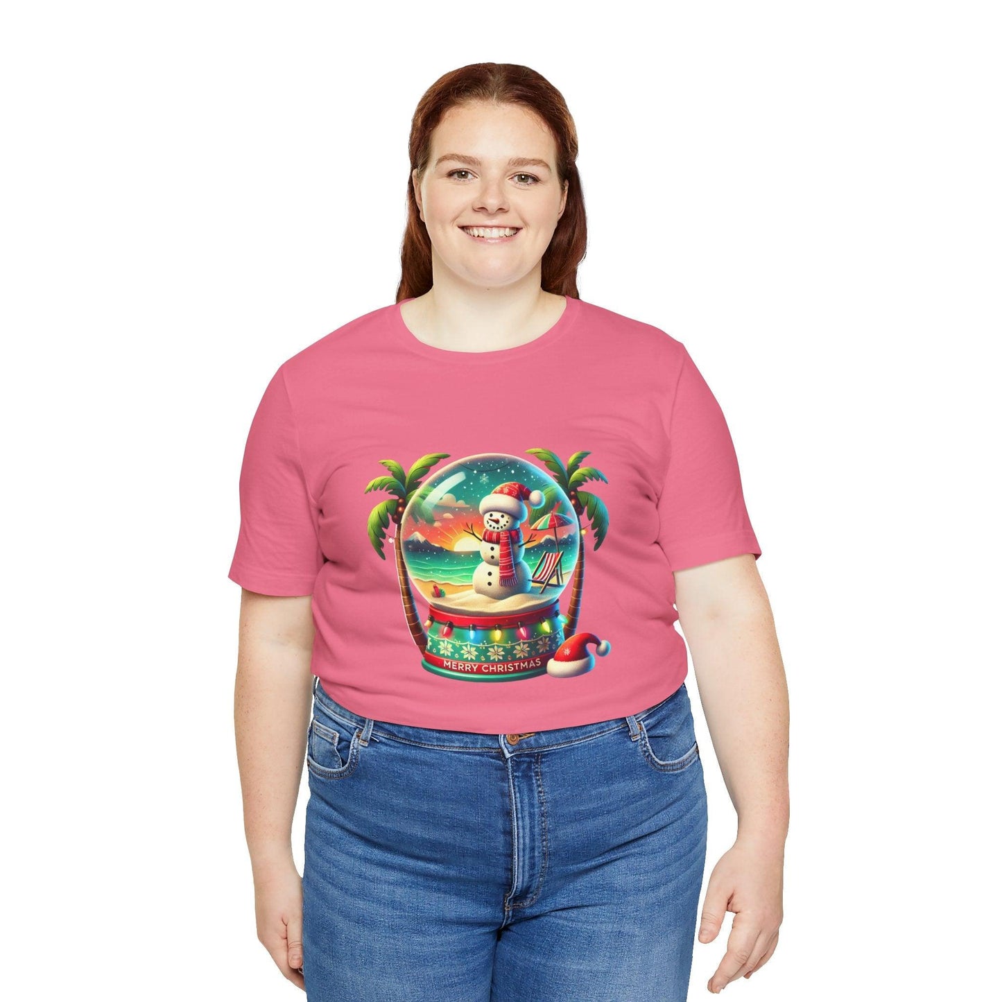 Tropical Christmas Paradise: Merry Christmas Unisex Jersey Short Sleeve Tee - Whippie's